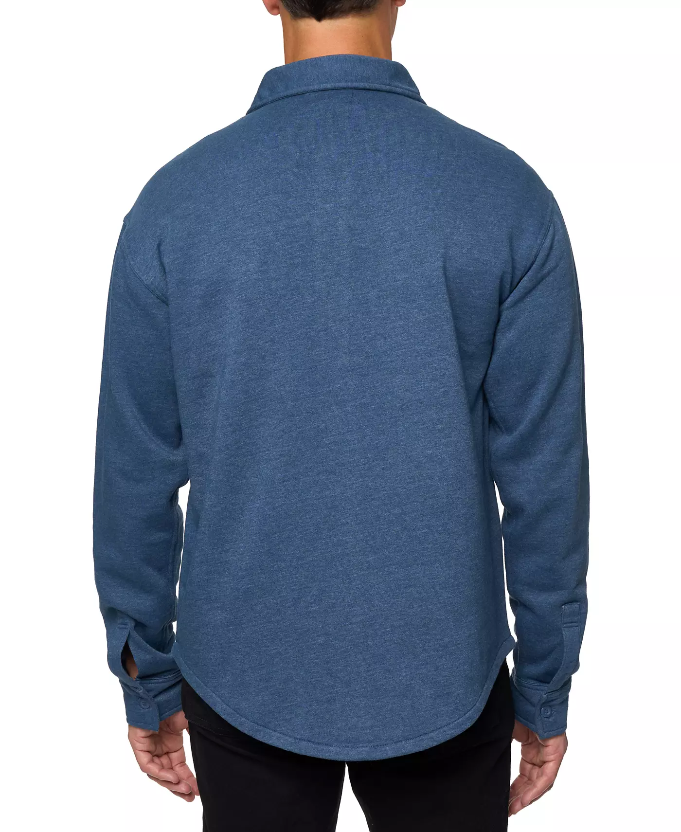 Мужская рубашка-куртка Lazer свободного кроя с длинным рукавом и пуговицами спереди из обожженного флиса