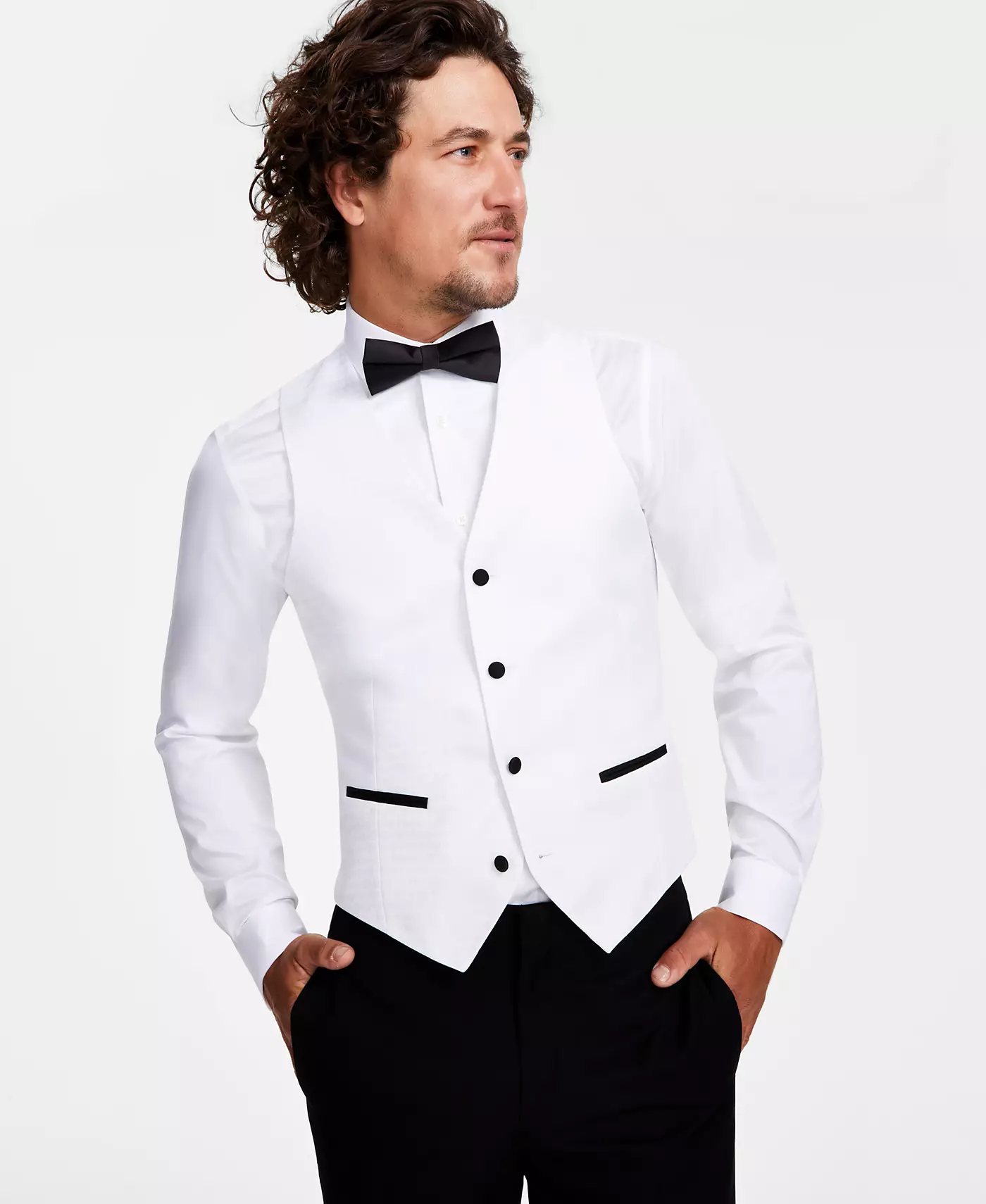 Мужской облегающий жилет-смокинг Alfani Stretch, созданный для Macy's