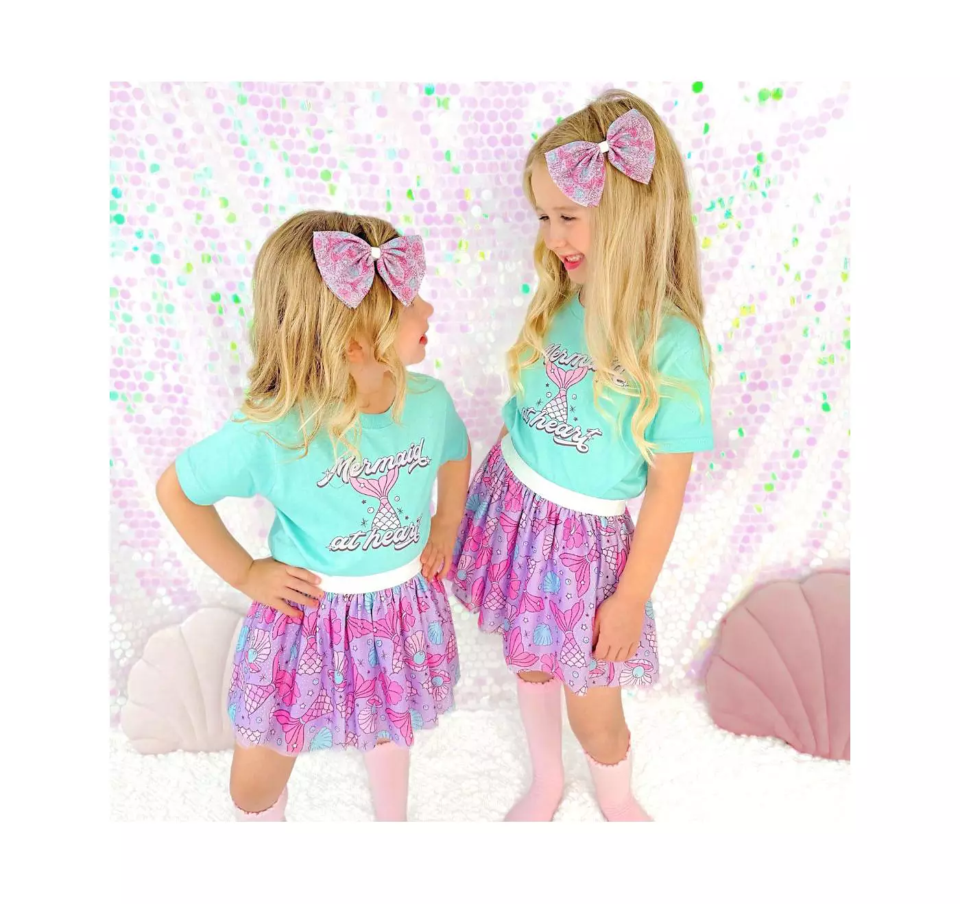 Ободок для волос Sweet Wink Girls Mermaid Splash Tulle Bow