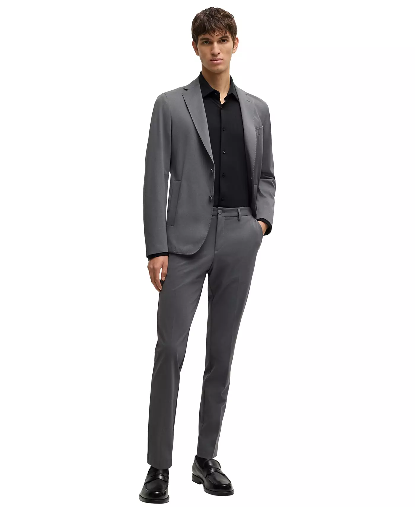 Мужская рубашка Hugo Boss Textured Performance Slim-Fit