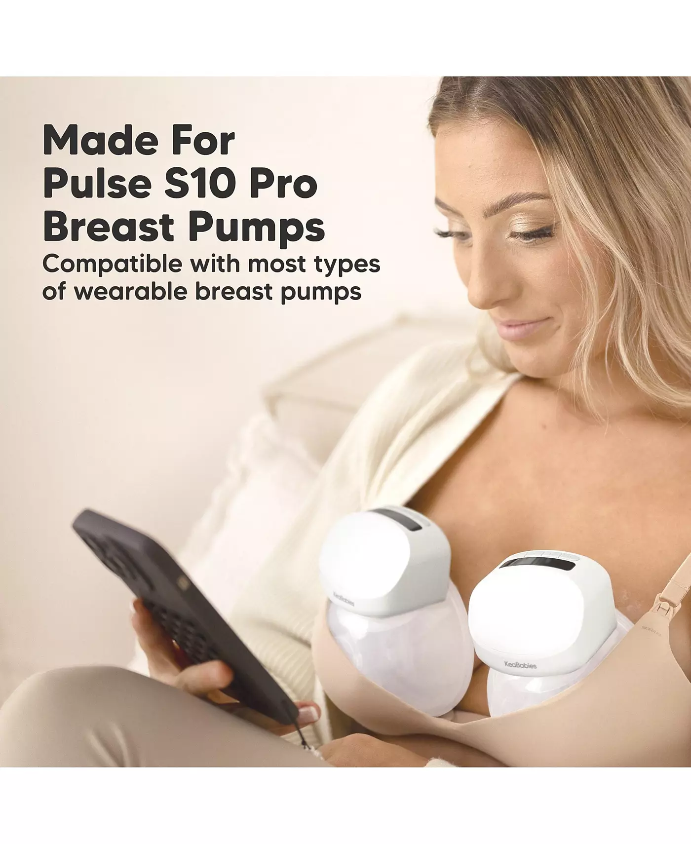 Вставка-фланец для молокоотсоса KeaBabies 13/17/21/24/27 мм, совместимая с Pulse S10 Pro, сменные детали для молокоотсоса без содержания бисфенола А