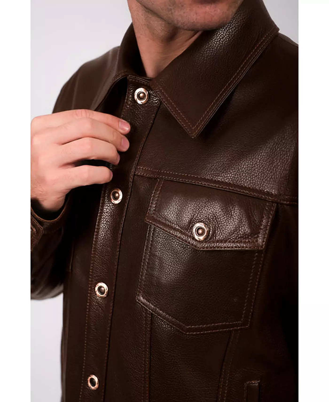 Мужская кожаная куртка Furniq UK, коричневая, создана для Macy's