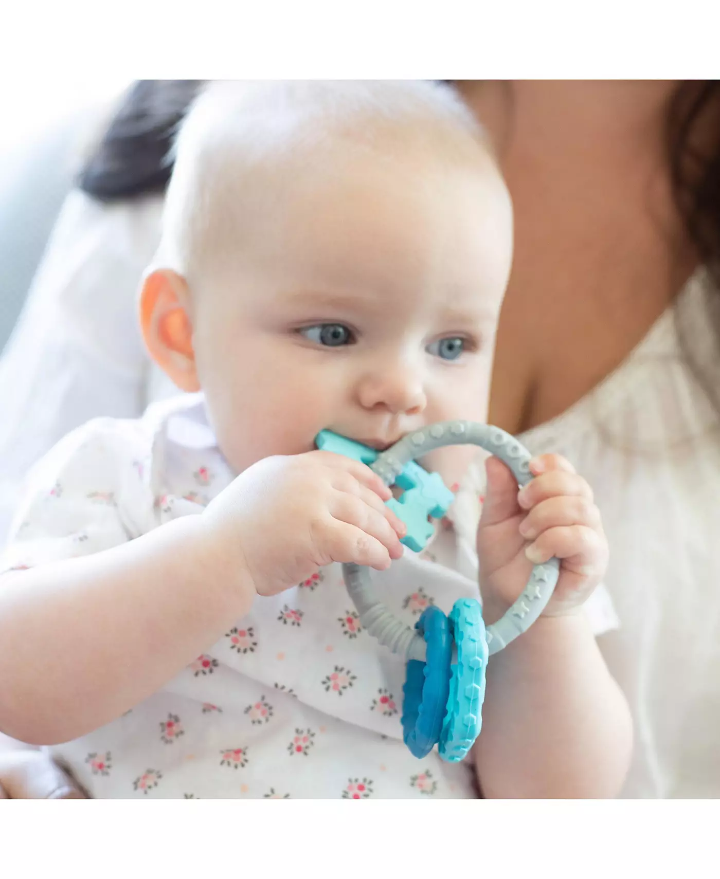 Bumkins Baby Girls Три текстурированных цепких зубных брелока