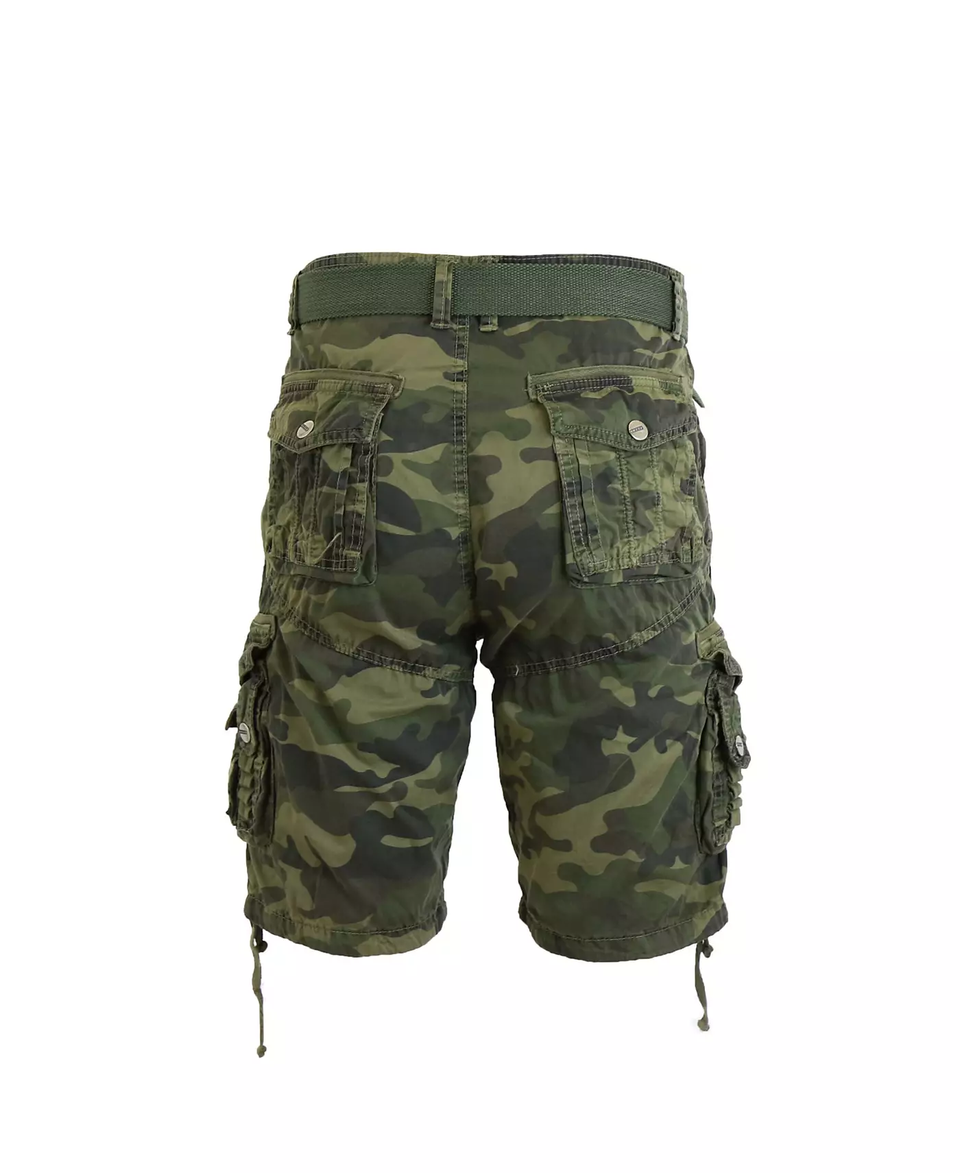 Мужские шорты-карго Galaxy By Harvic с поясом и плоским передним карманом из твила с эффектом стирки