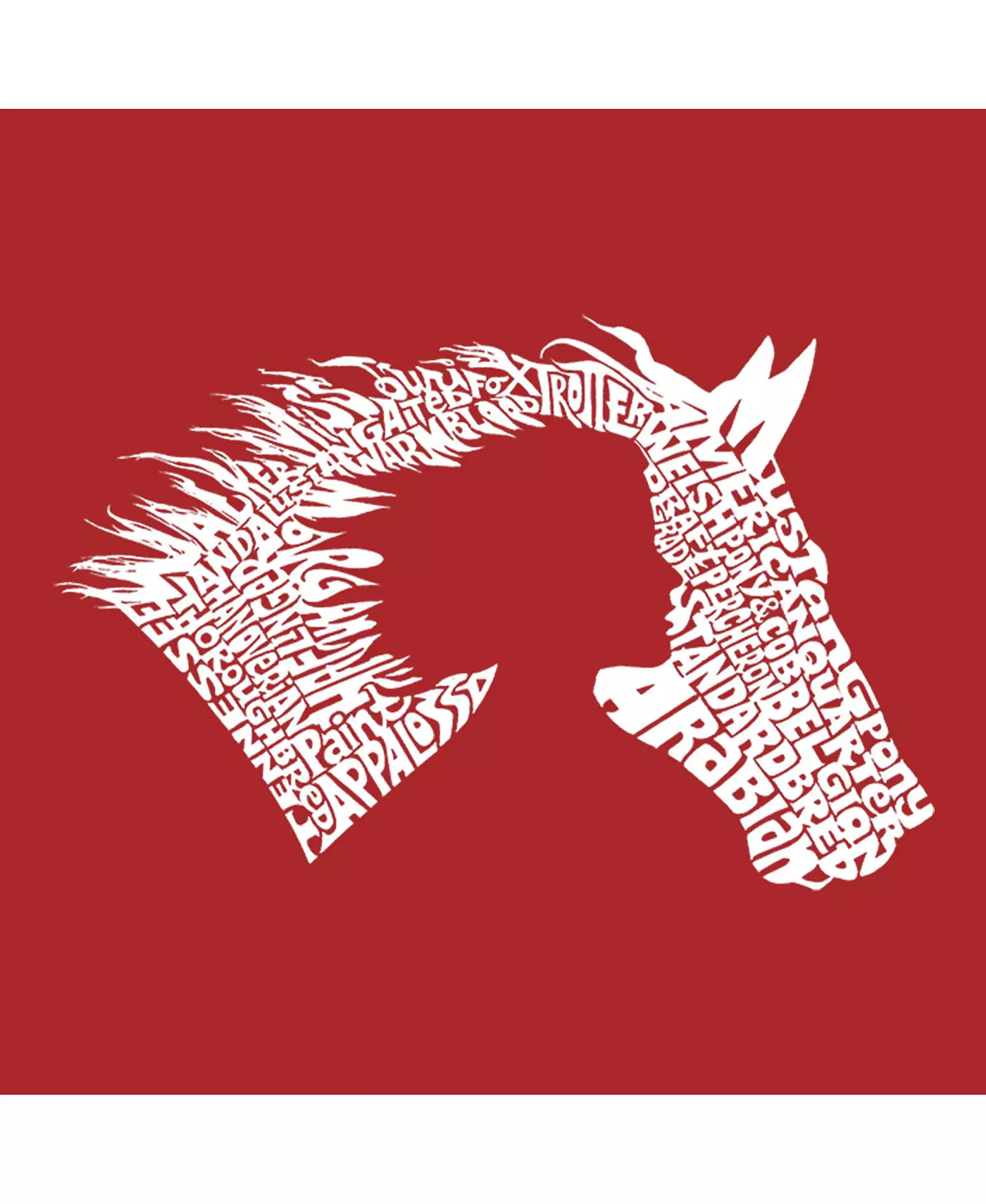 LA Pop Art Girl Horse - Маленькая сумка-тоут с надписью Word Art