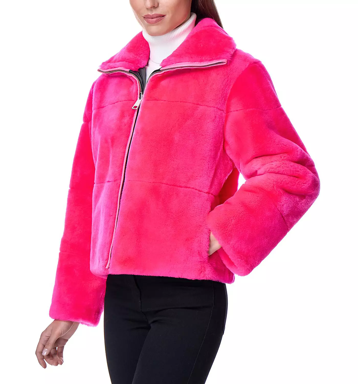 Укороченная женская куртка из овчины Julia & Stella By Maximilian