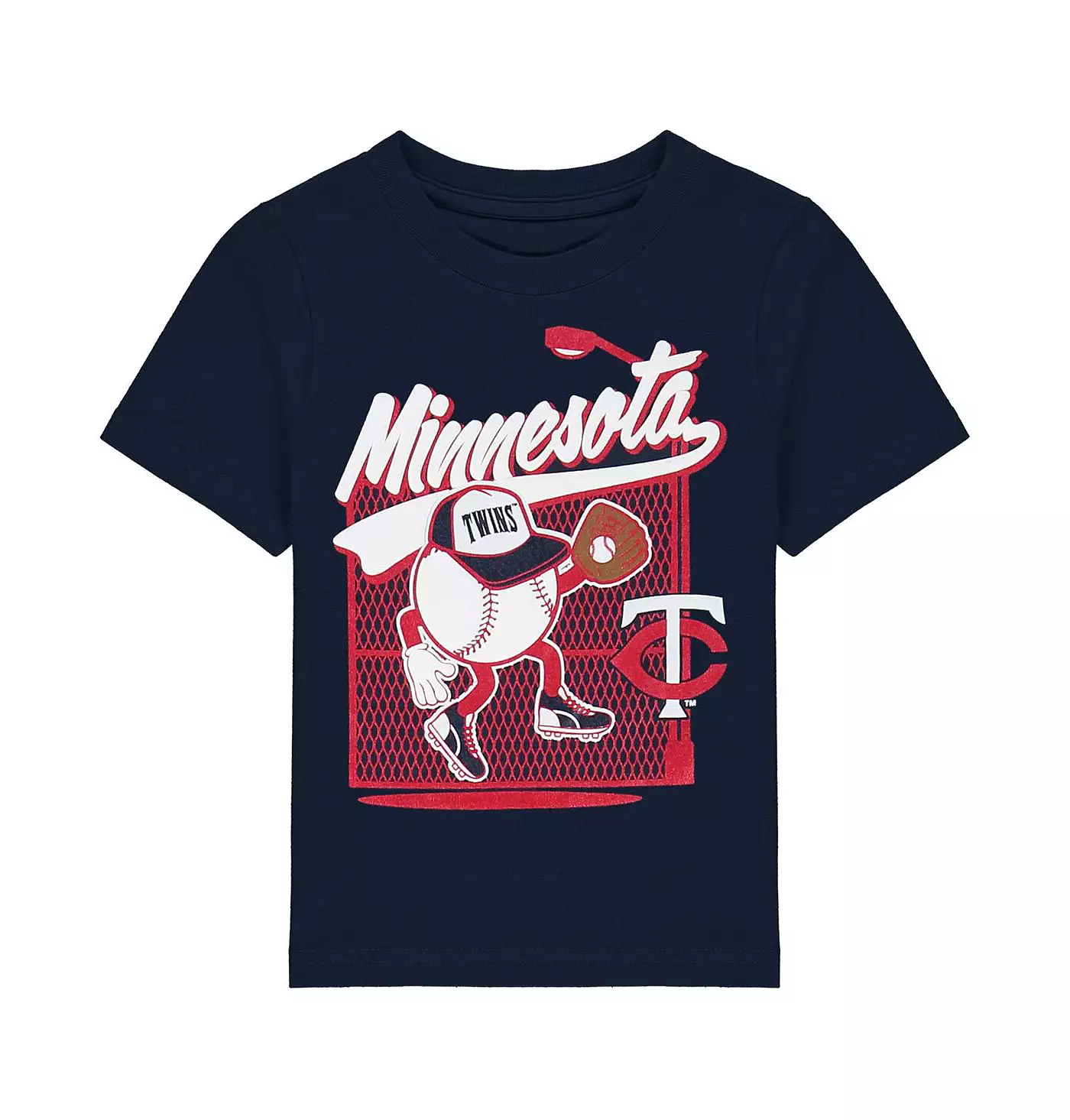 Футболка Outerstuff для малышей, мальчиков и девочек, темно-синяя, Minnesota Twins On the Fence