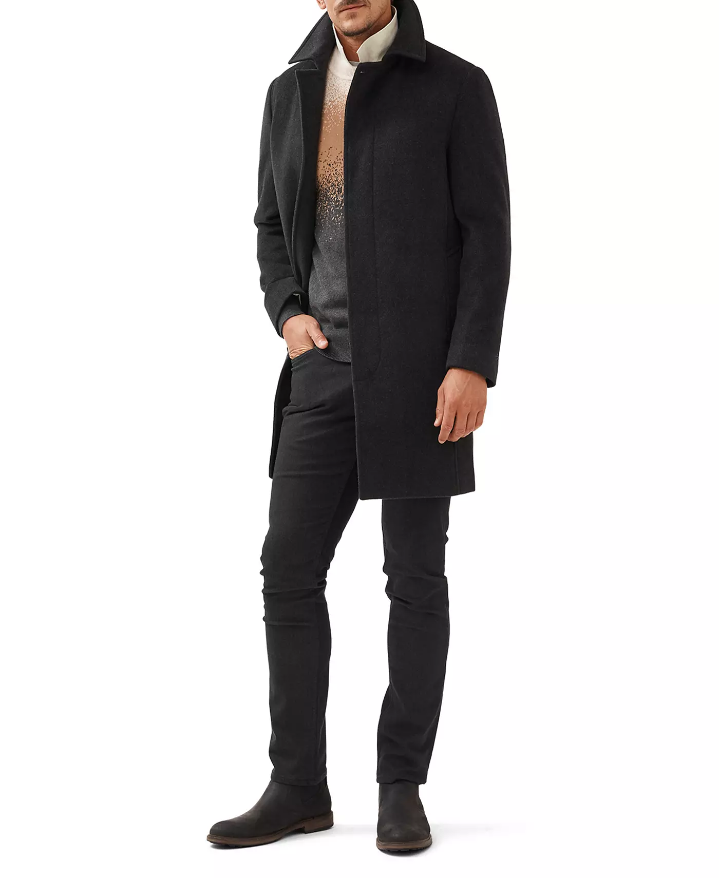 Мужское шерстяное кашемировое пальто Rodd & Gunn Archers