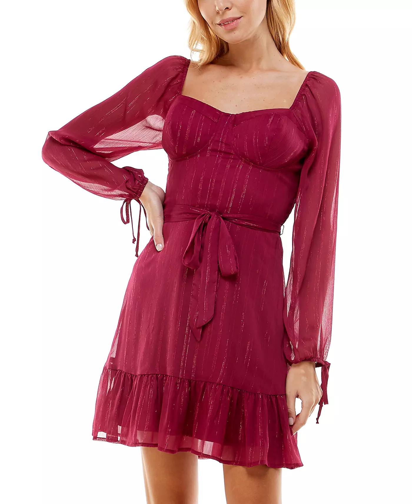 Платье As U Wish Juniors с оборками и расклешенным подолом