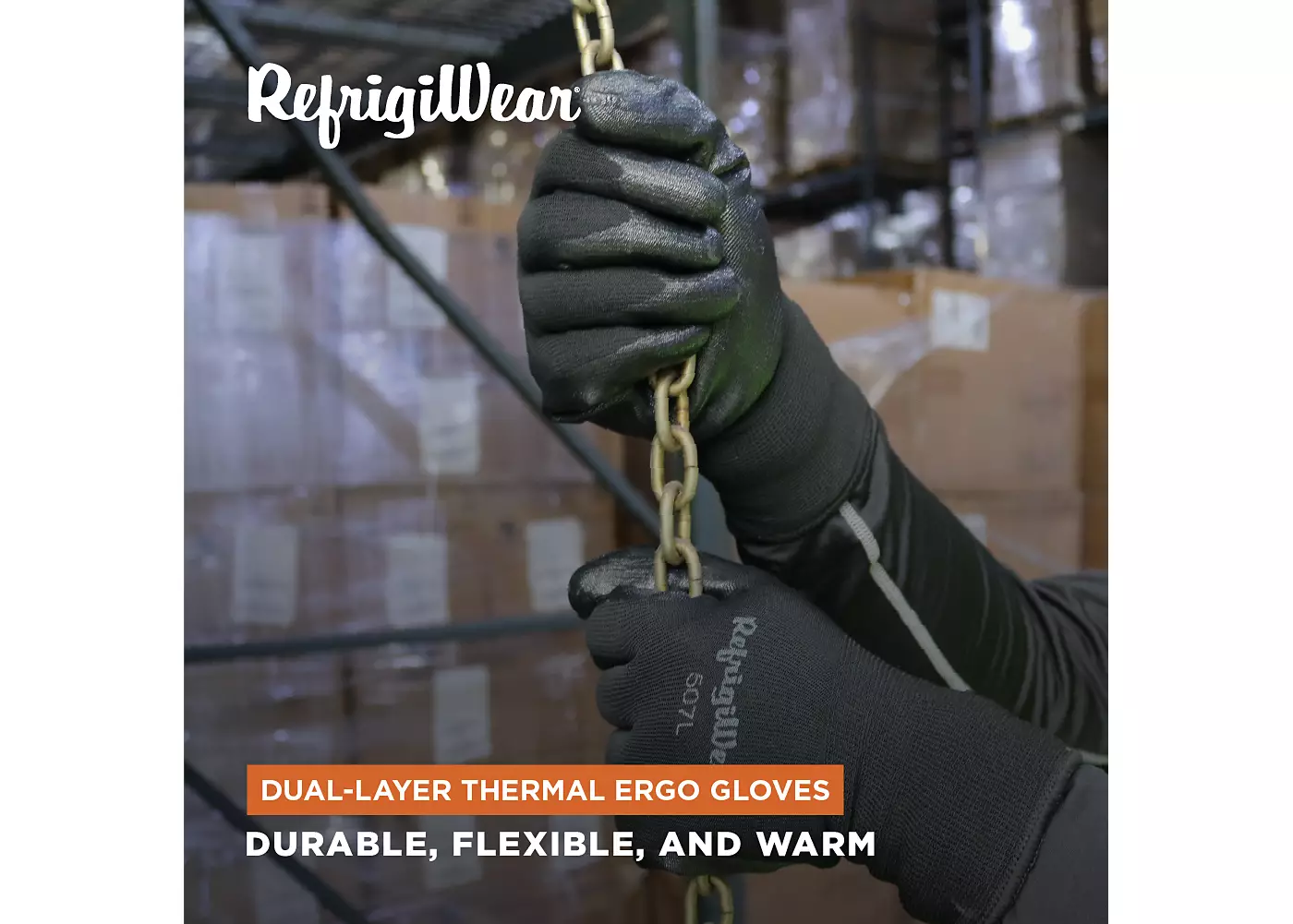 Мужские двухслойные термоперчатки RefrigiWear Ergo