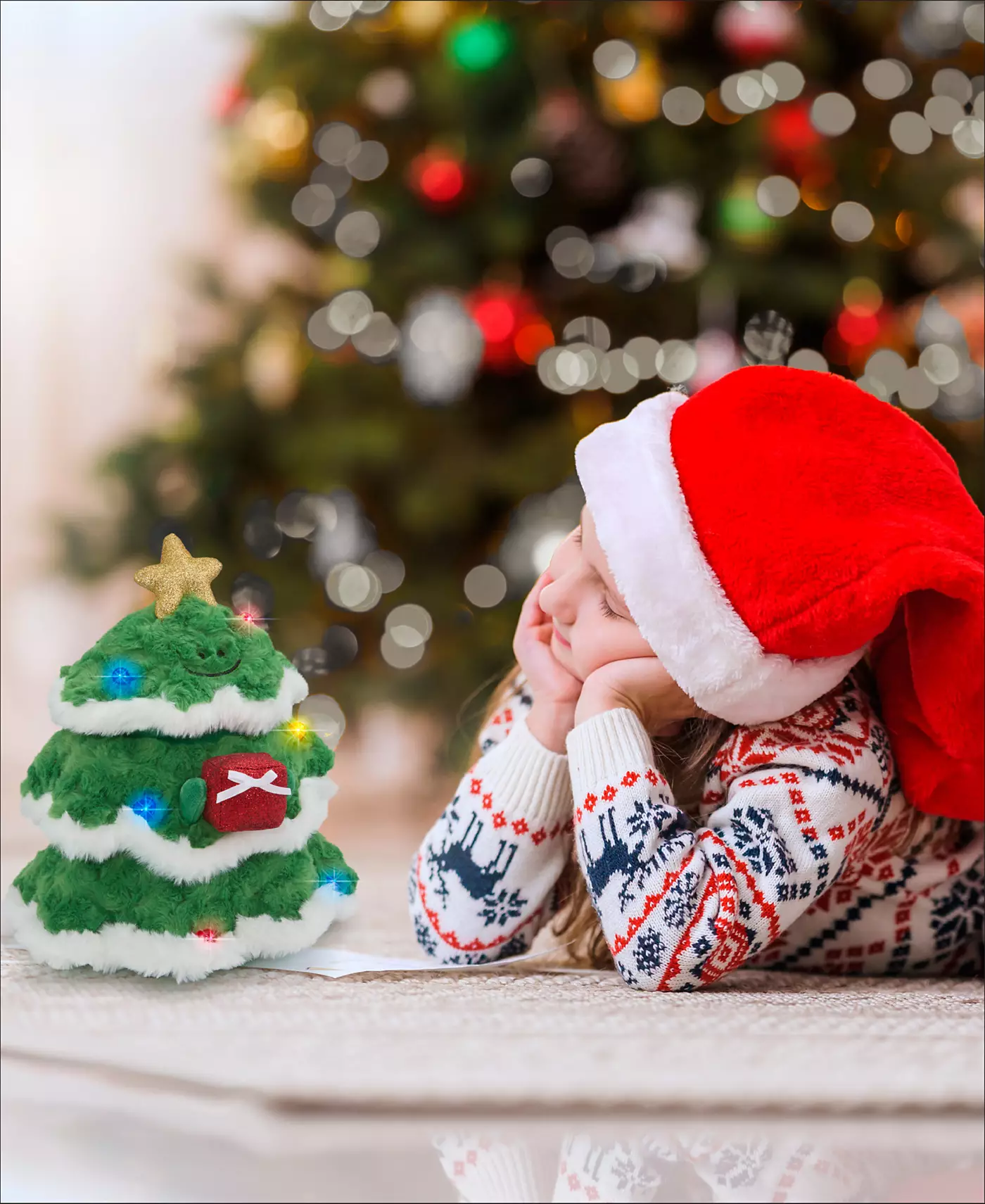 Игрушечная коробка Geoffrey's Toy Box Star Brights 12" со светодиодной подсветкой, плюшевая новогодняя елочная игрушка, созданная для Macy's