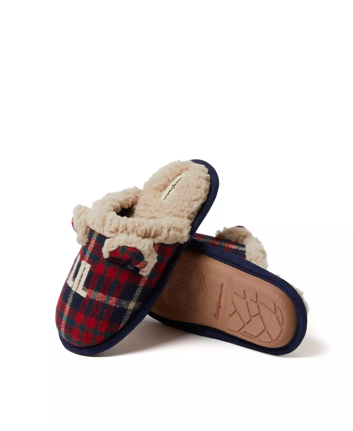 Тапочки-дома Dearfoams Kids Lil Bear в клетку