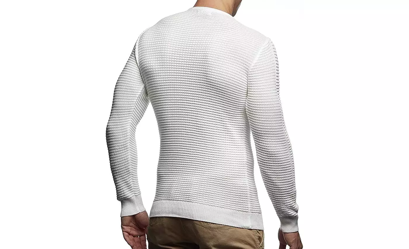 Мужской свитер Leif Nelson, пуловер с капюшоном, базовая толстовка с круглым вырезом, длинный рукав, облегающий крой