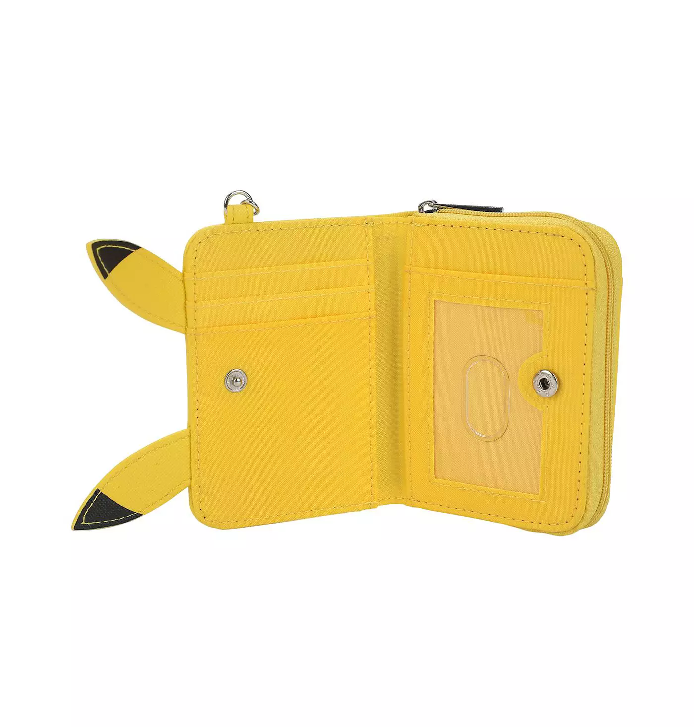 Мини-кошелек на молнии с изображением лица покемона пикачу желтого цвета