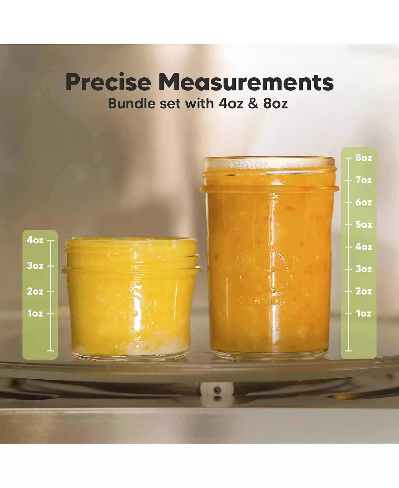 Контейнеры для хранения детского питания KeaBabies 8 шт., герметичные, стеклянные, не содержащие бисфенол-А, для кормления детей