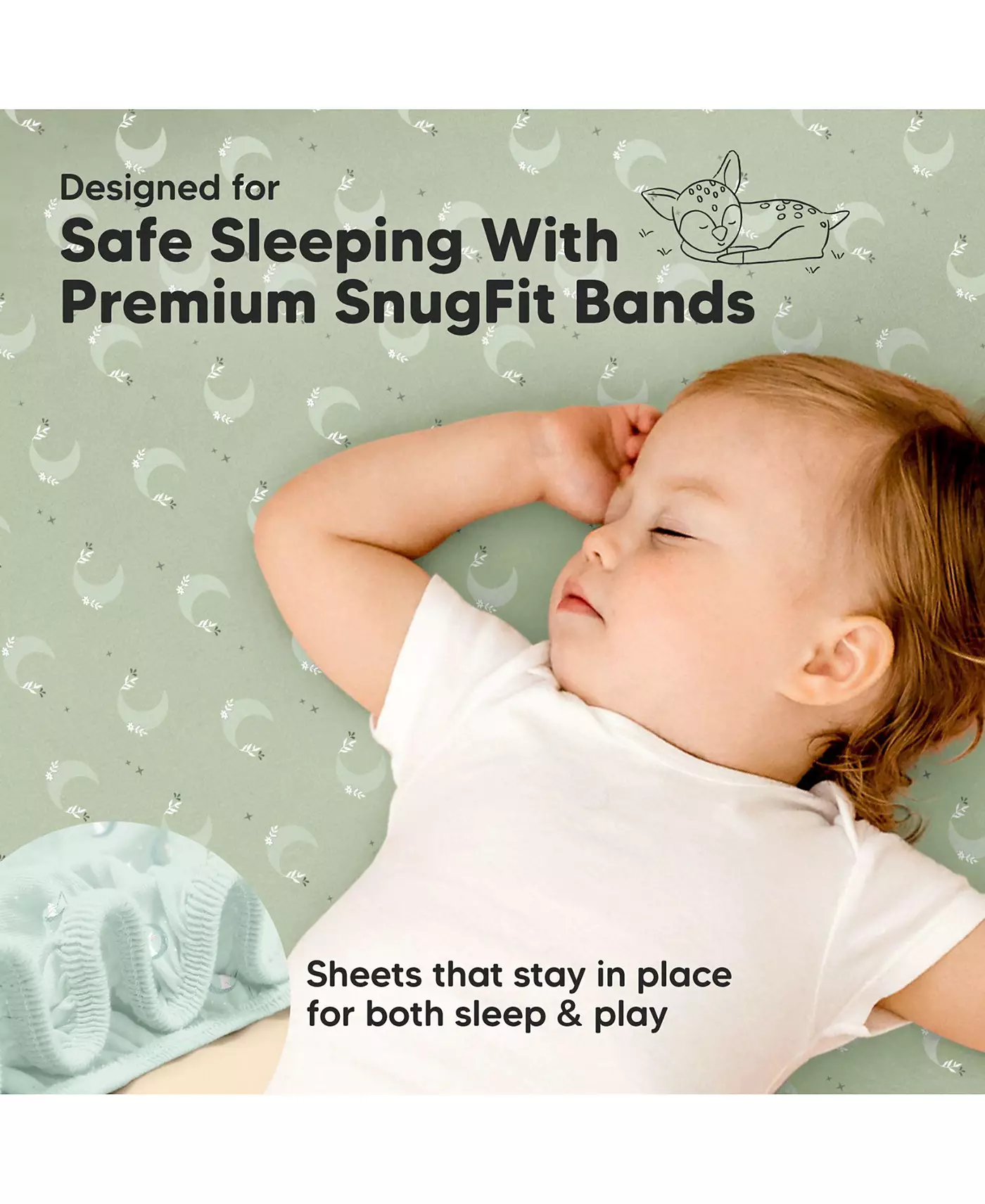 KeaBabies 2-упаковка простыней для кроватки Mini, простыни Pack and Play на резинке, простыни Pack N Play, органический чехол для простыни на резинке