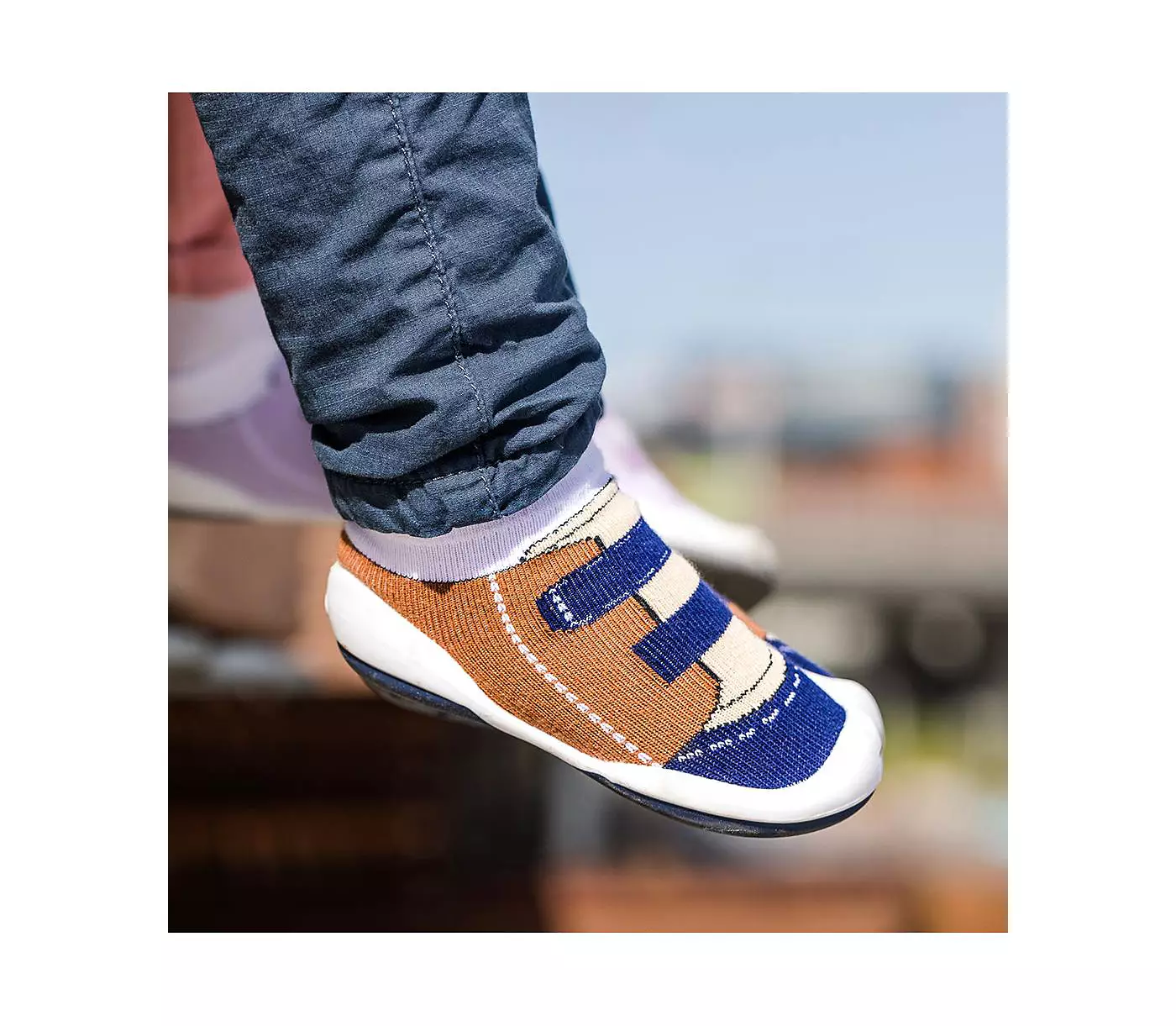 Komuello Младенцы Мальчики Дышащие Моющиеся Нескользящие Носки Обувь Ходунки - Коричневый