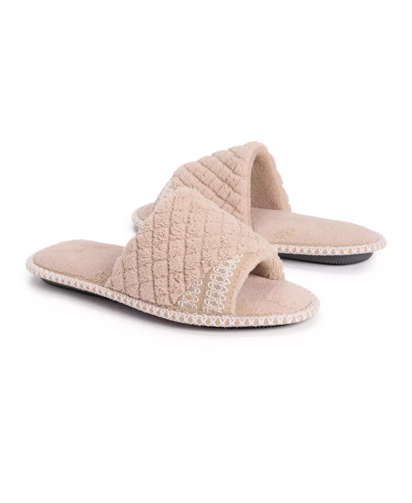 MUK LUKS женские тапочки Sally с открытым носком, цвет медово-пшеничный, размер Small