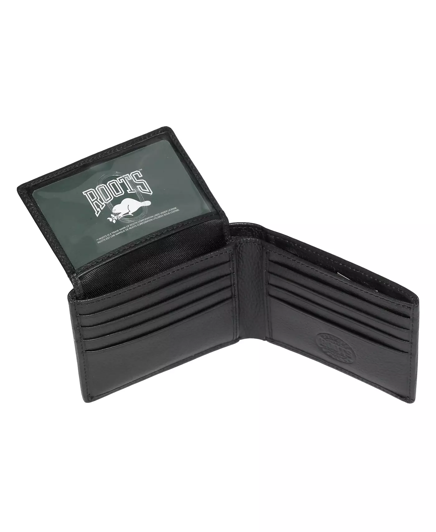 Мужской кожаный кошелек Roots Men Slimfold со съемным удостоверением личности