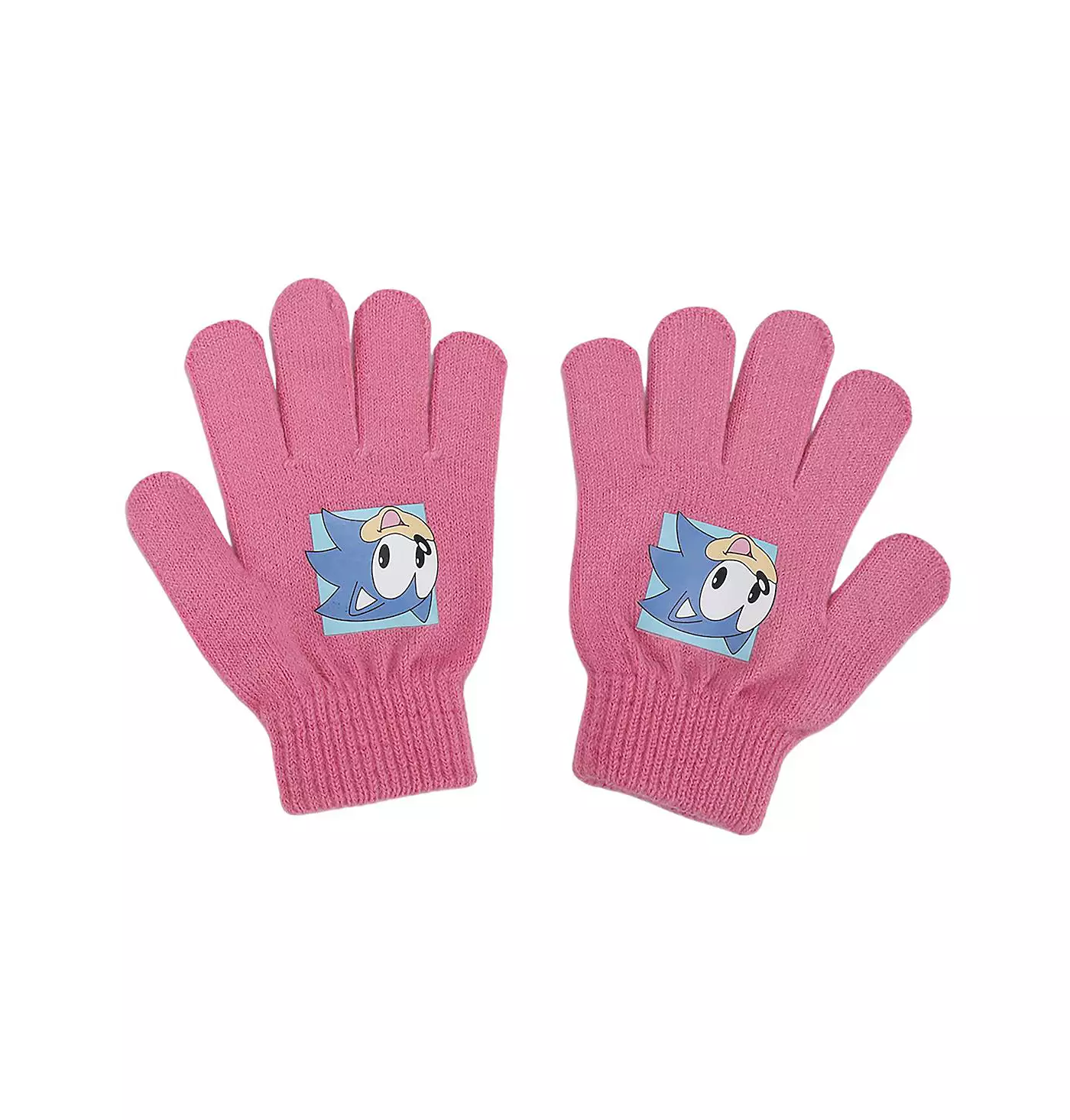 Sonic The Hedgehog Girls розовый и белый молодежный комплект из шапки-бини и перчаток