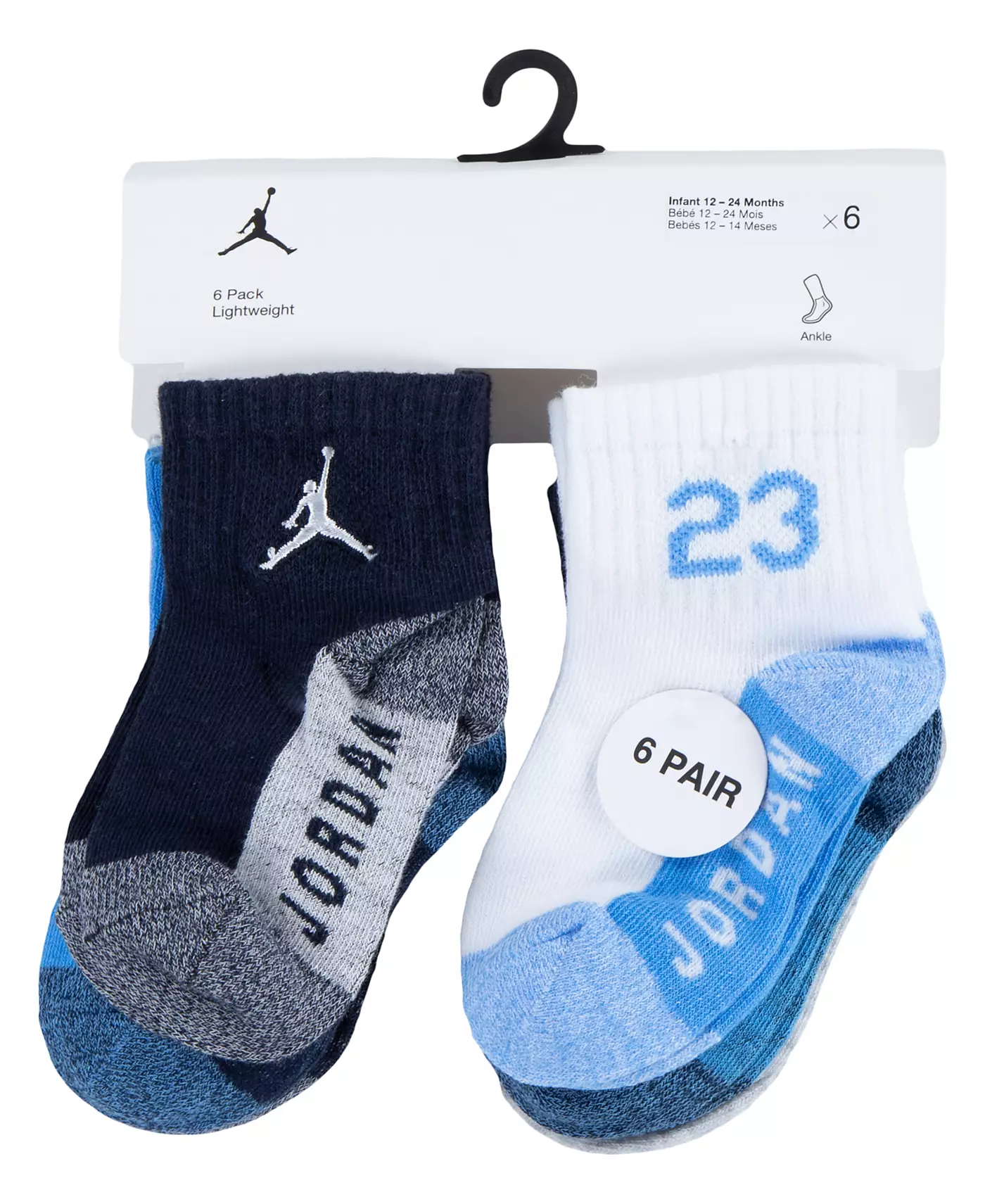 Носки Jordan Core Jumpman для малышей и мальчиков ясельного возраста, упаковка из 6 шт.