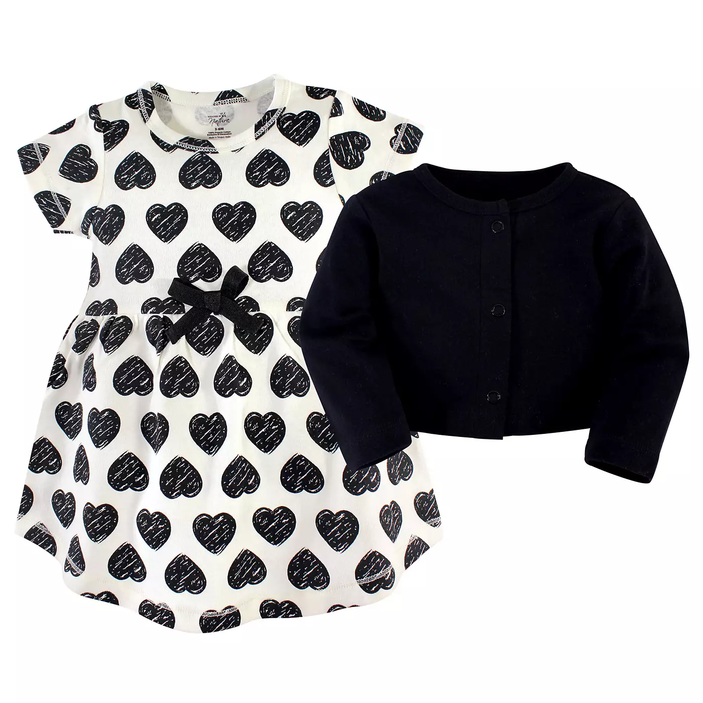 Платье и кардиган из органического хлопка для девочек от «Toddled by Nature»