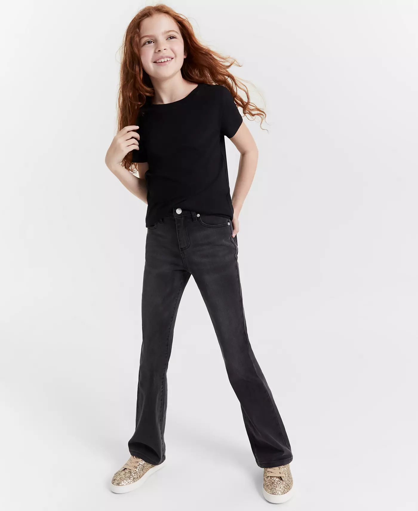 Футболка Epic Threads Girls Solid и джинсы Camden Flared, созданные для Macy's