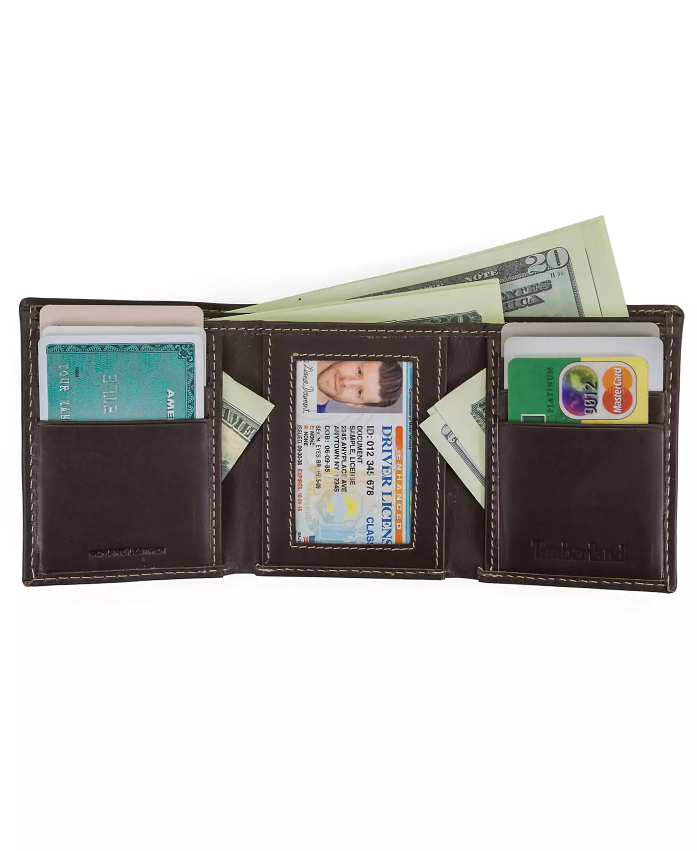 Мужской кожаный кошелек Timberland Cloudy Trifold