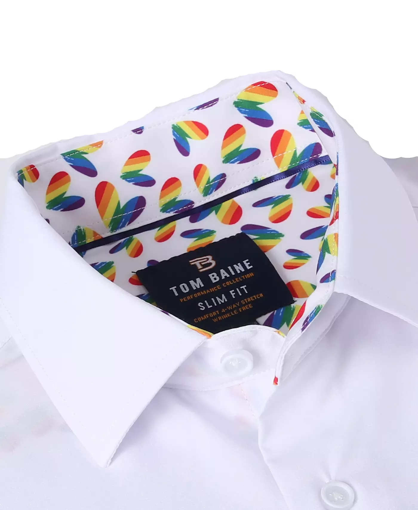 Мужская рубашка Tom Baine Slim Fit Pride Performance Novelty на пуговицах