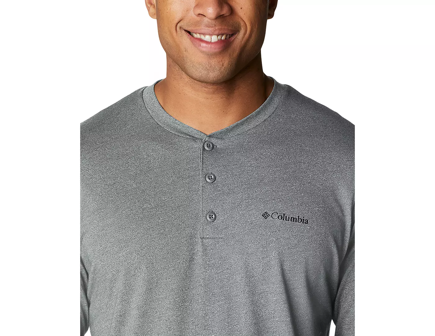 Мужская футболка Columbia Thistletown Hills с длинными рукавами и графическим логотипом Henley