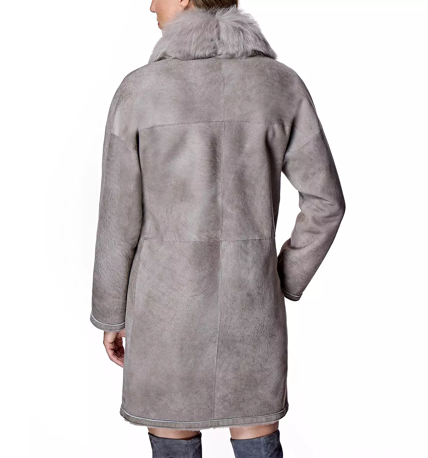 Двусторонняя женская шуба из овчины Julia & Stella By Maximilian