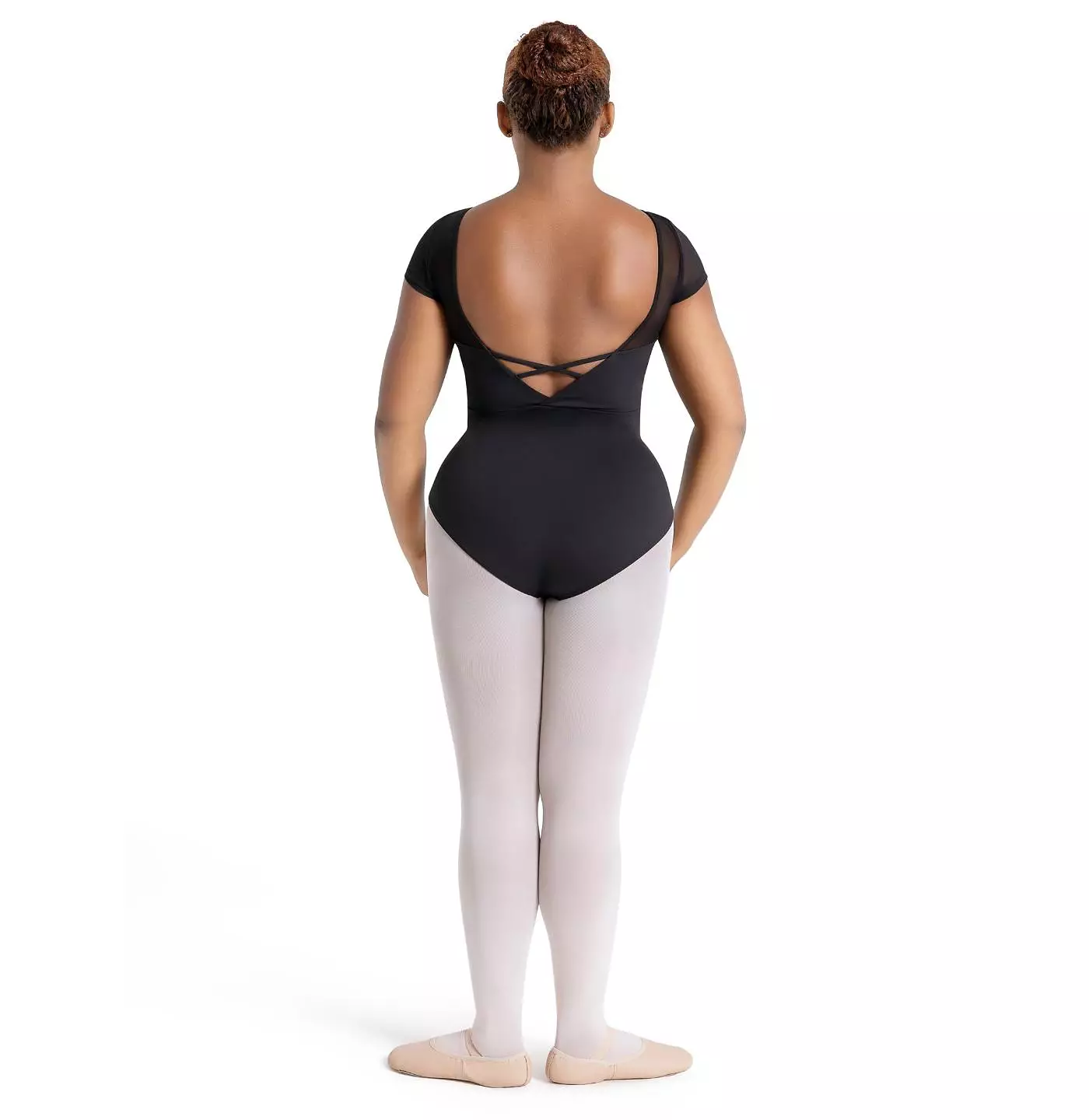 Женский купальник Capezio Meryl Mesh Yoke с коротким рукавом