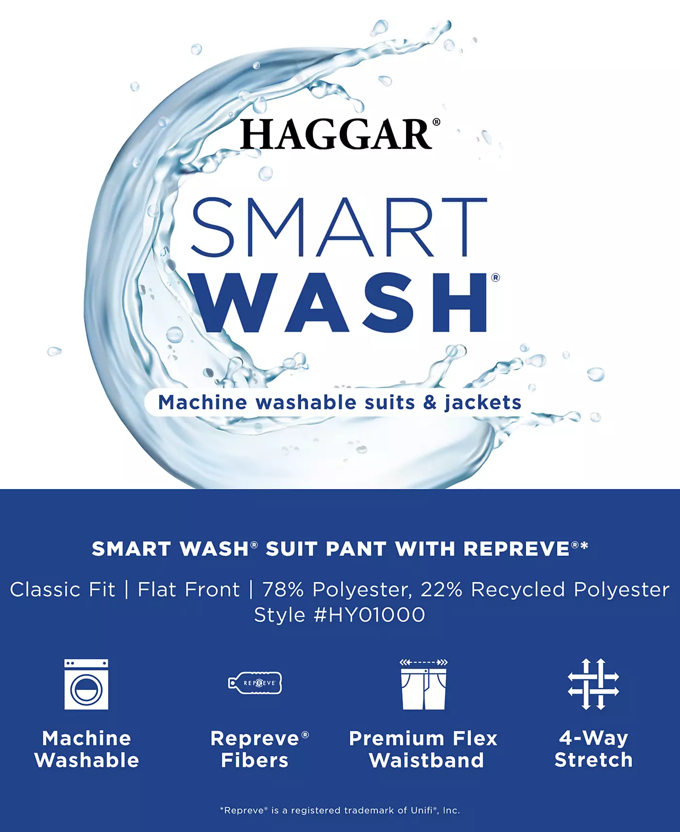 Мужской костюм Haggar Smart Wash® Slim Fit с раздельными брюками