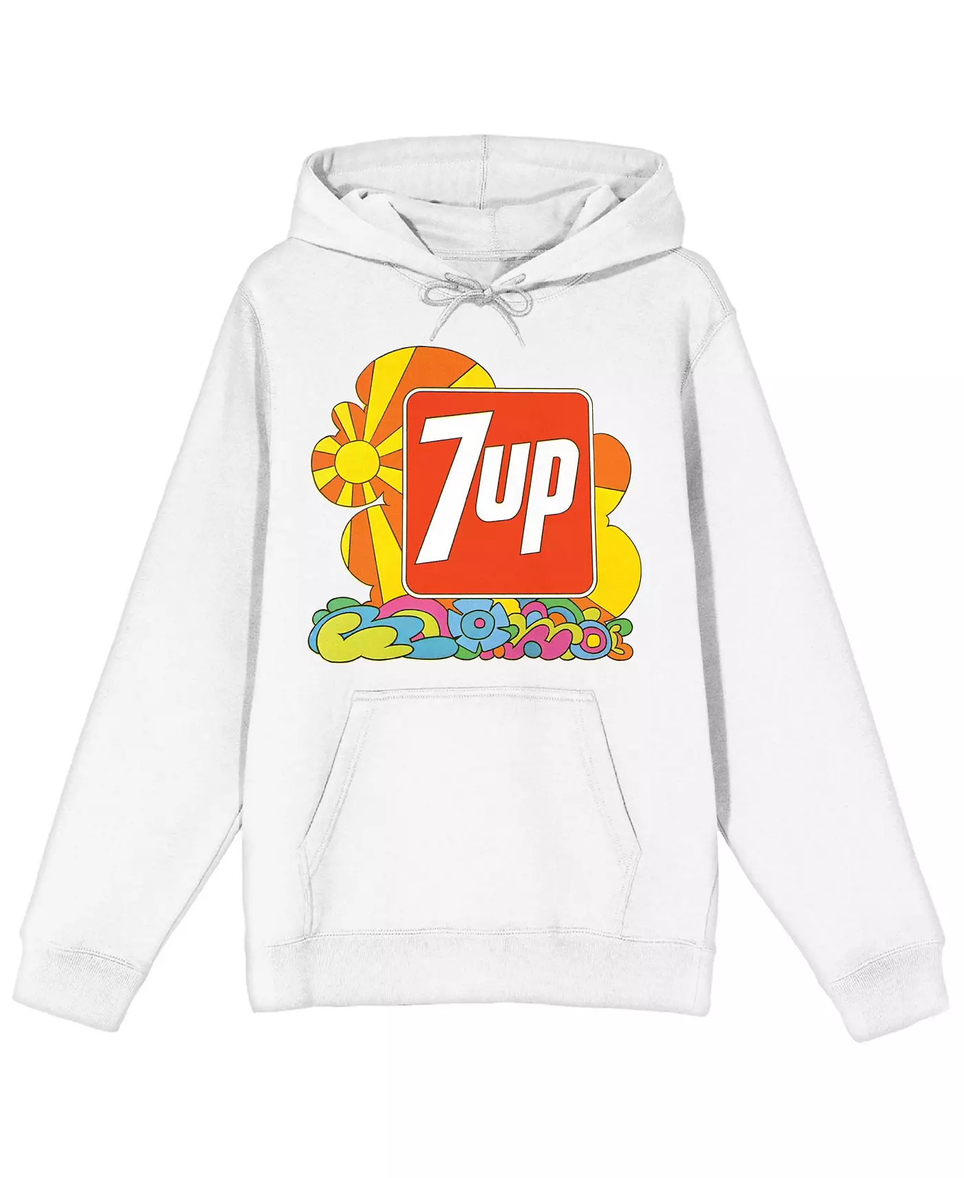 Мужская 7UP Colorful Doodle с длинным рукавом, белая, для взрослых, с капюшоном