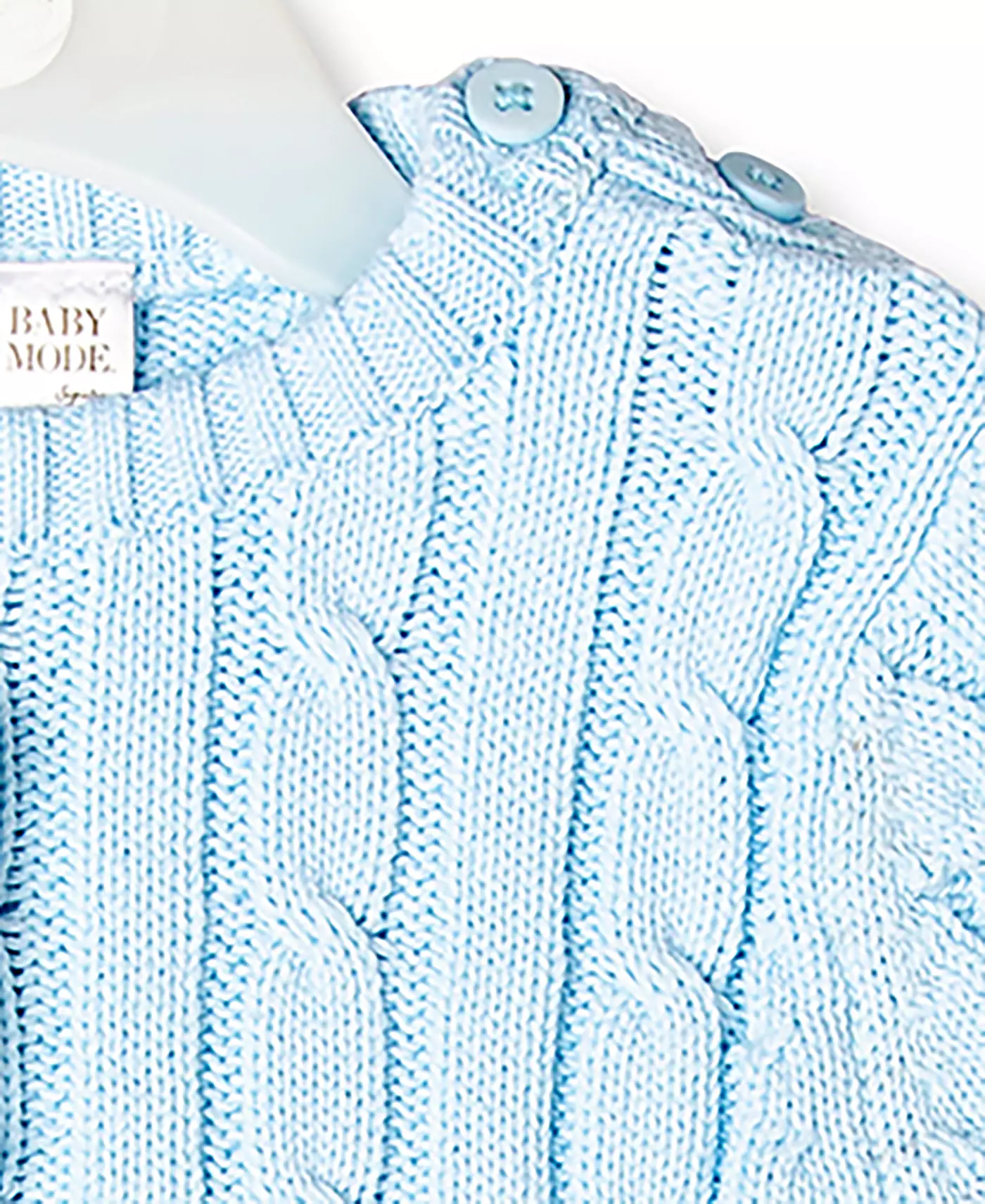 Комбинезон Baby Mode Signature для мальчиков или девочек с длинными рукавами и узором «косичка»