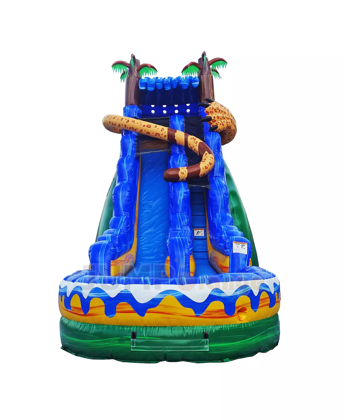 Jumporange 19 Jaguar Водная горка коммерческого класса с бассейном-лягушатником для детей и взрослых (с нагнетателем воздуха), для использования на открытом воздухе и в помещении, для влажного и сухого использования, высокая надувная