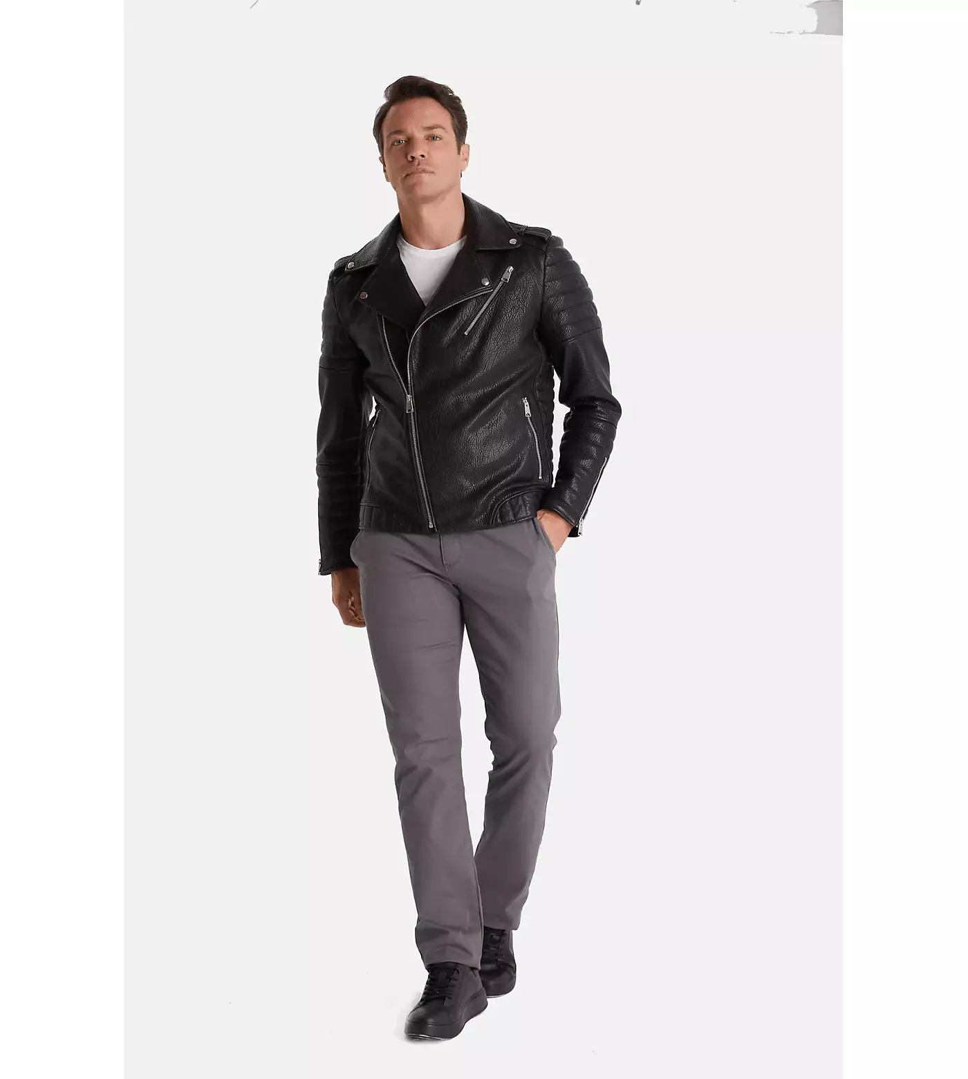 Мужская куртка Furniq UK Biker, черная