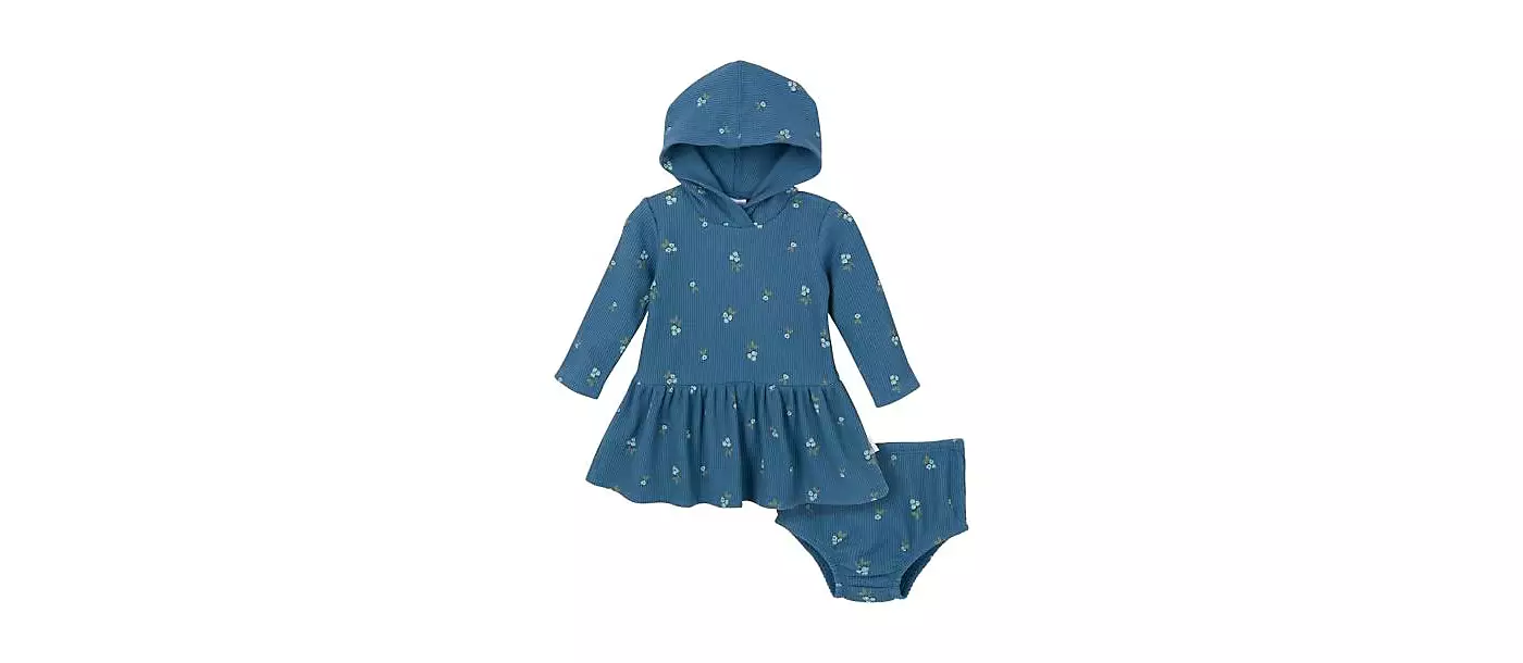 Комплект из 2 предметов: платье с длинными рукавами и подгузник для девочек Gerber Baby Girls