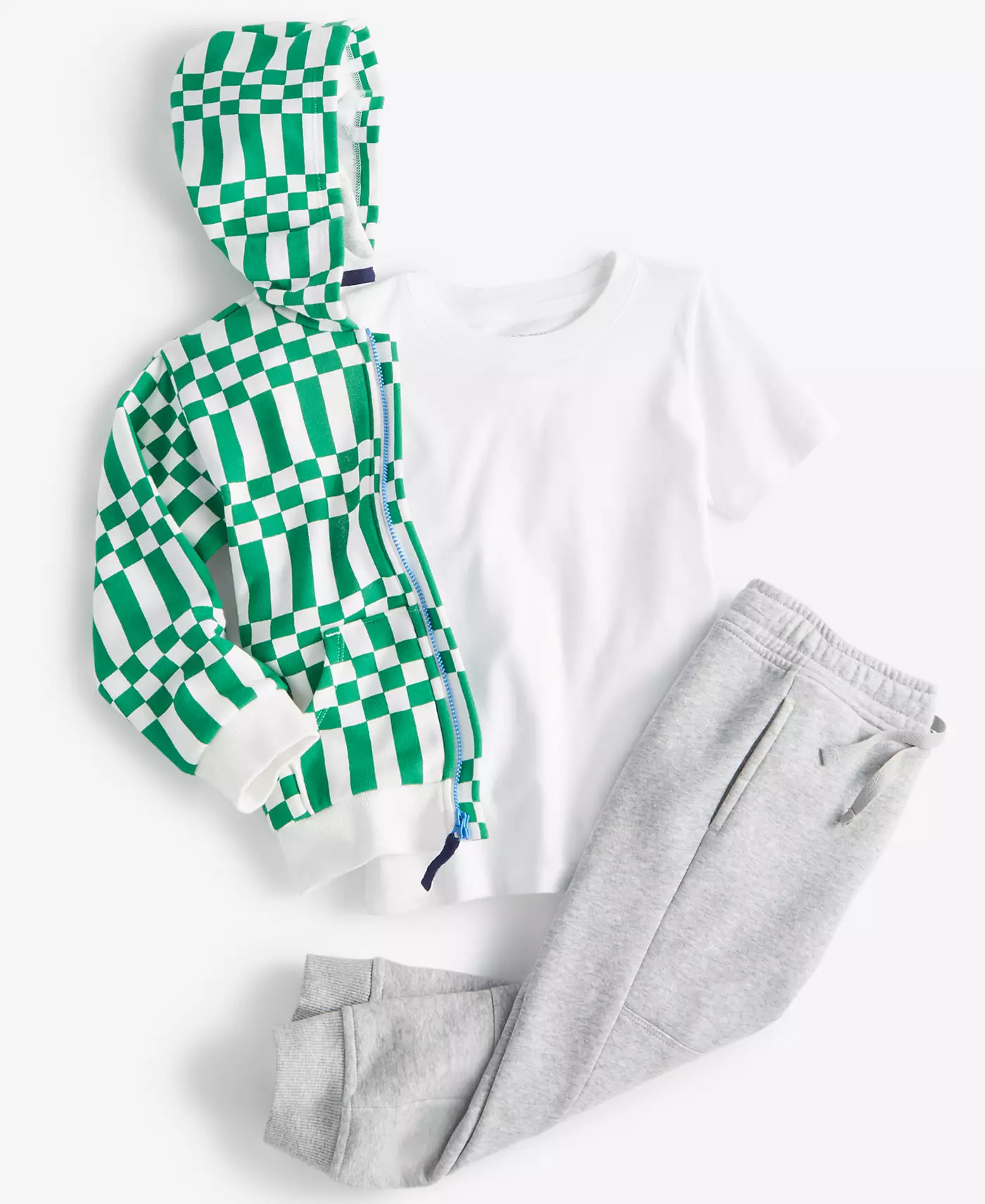 Толстовка с капюшоном на молнии для малышей Epic Threads, футболка Core и флисовые спортивные брюки, созданные для Macy's