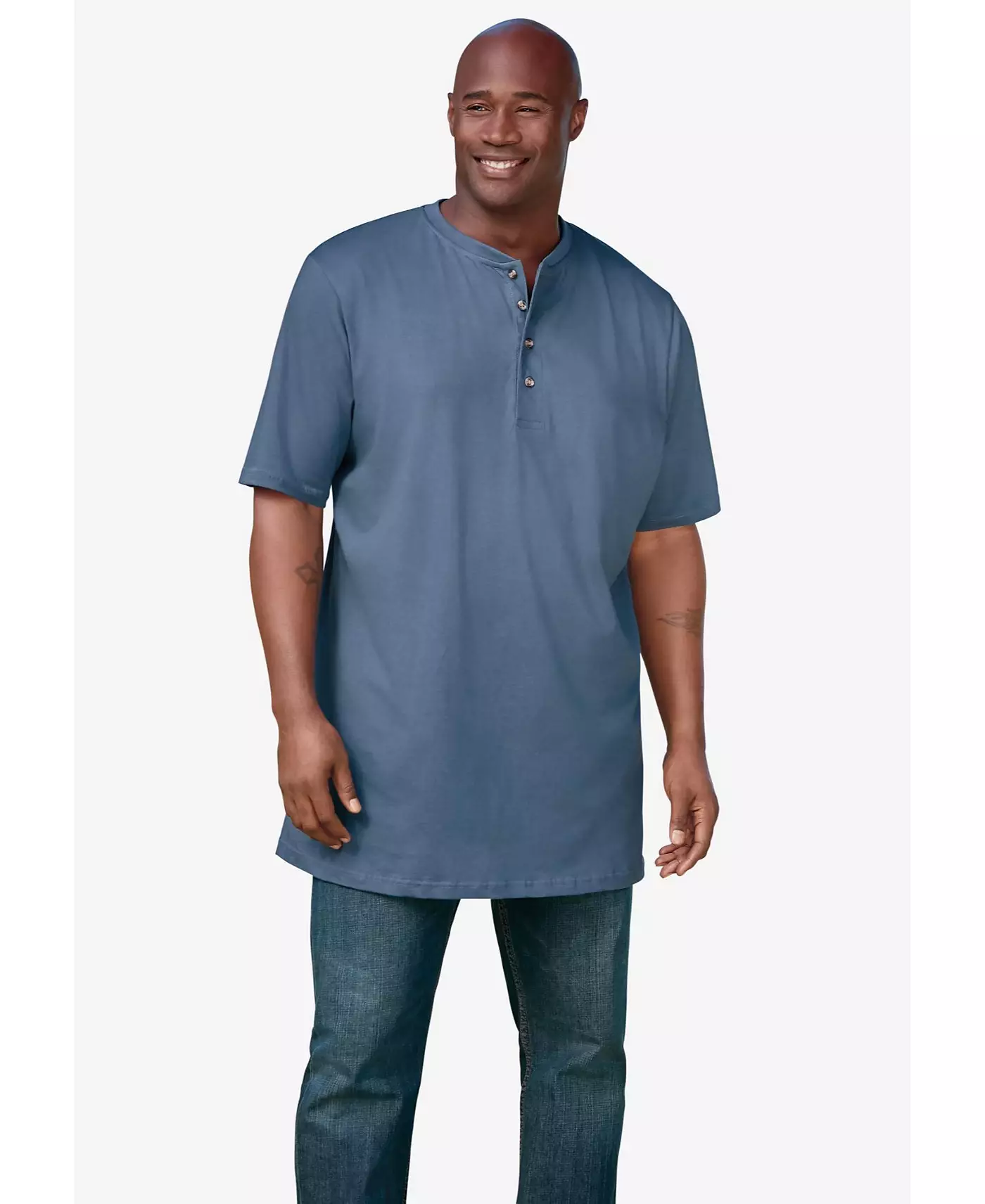 Рубашка-хенли Boulder Creek Big & Tall от KingSize Heavyweight с длинными рукавами и короткими рукавами