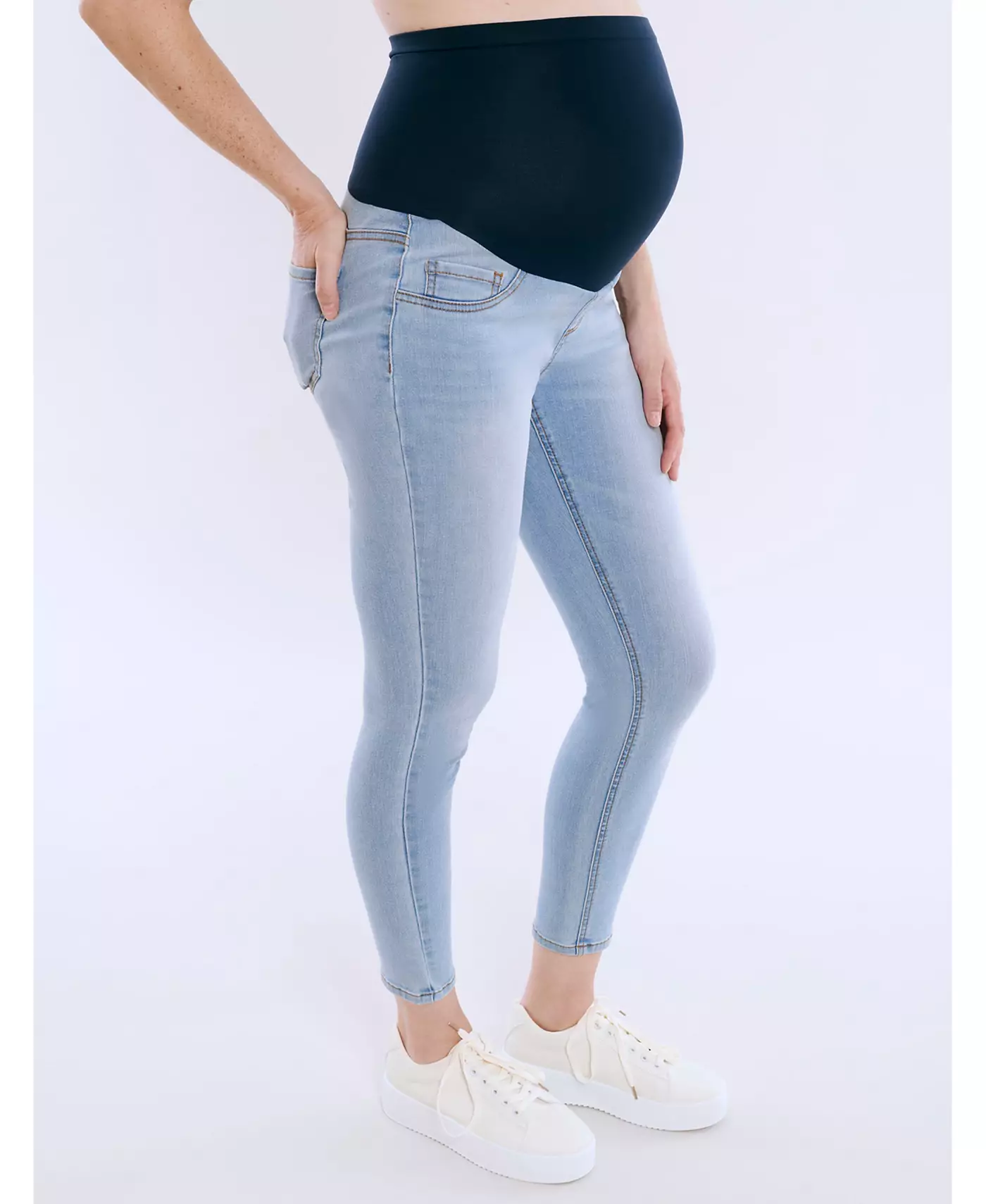 Материнство Материнство Женские секретные джинсы Fit Over the Belly Длина до щиколотки Узкие джинсы - Материнство Материнство