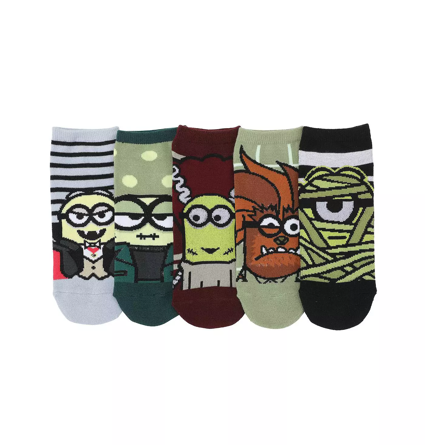 Классические костюмы монстров из мультфильма «Миньоны Гадкий Я» для женщин, 5 пар носков по щиколотку