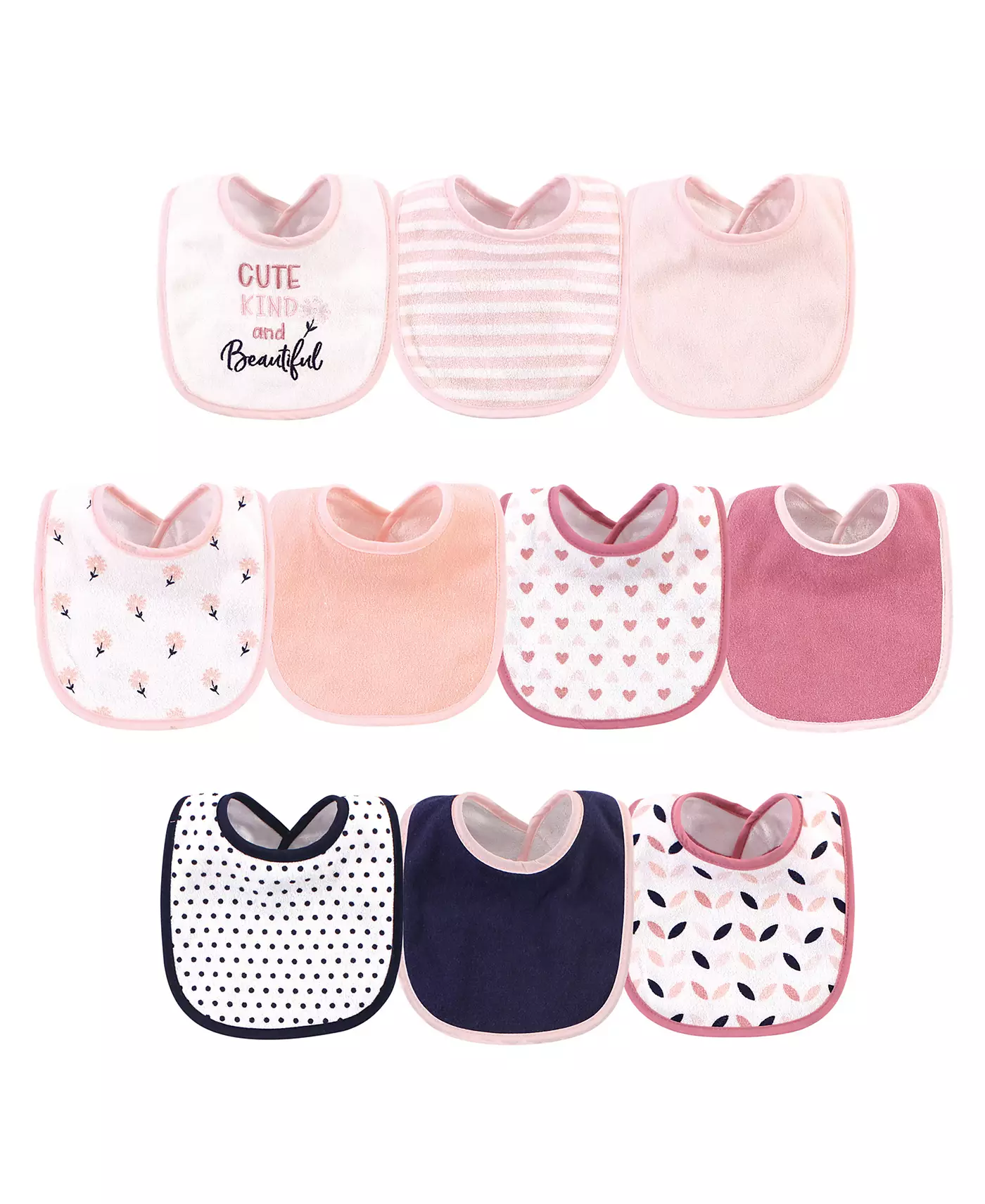 Нагрудники для девочек Hudson Baby из хлопка и полиэстера, 10 шт., один размер