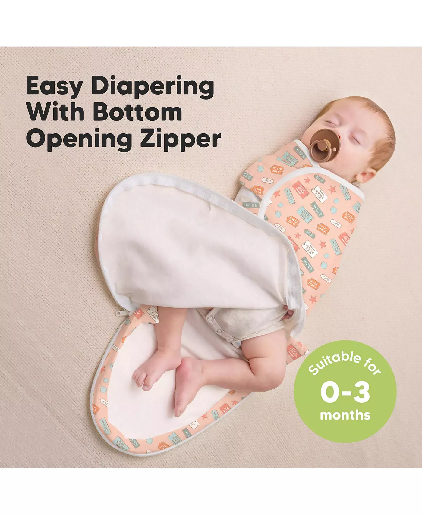 KeaBabies 3 упаковки Успокаивающие пеленки Zippy для детей 0-3 месяцев, спальные мешки для новорожденных, пеленки на молнии, носимое пеленальное одеяло