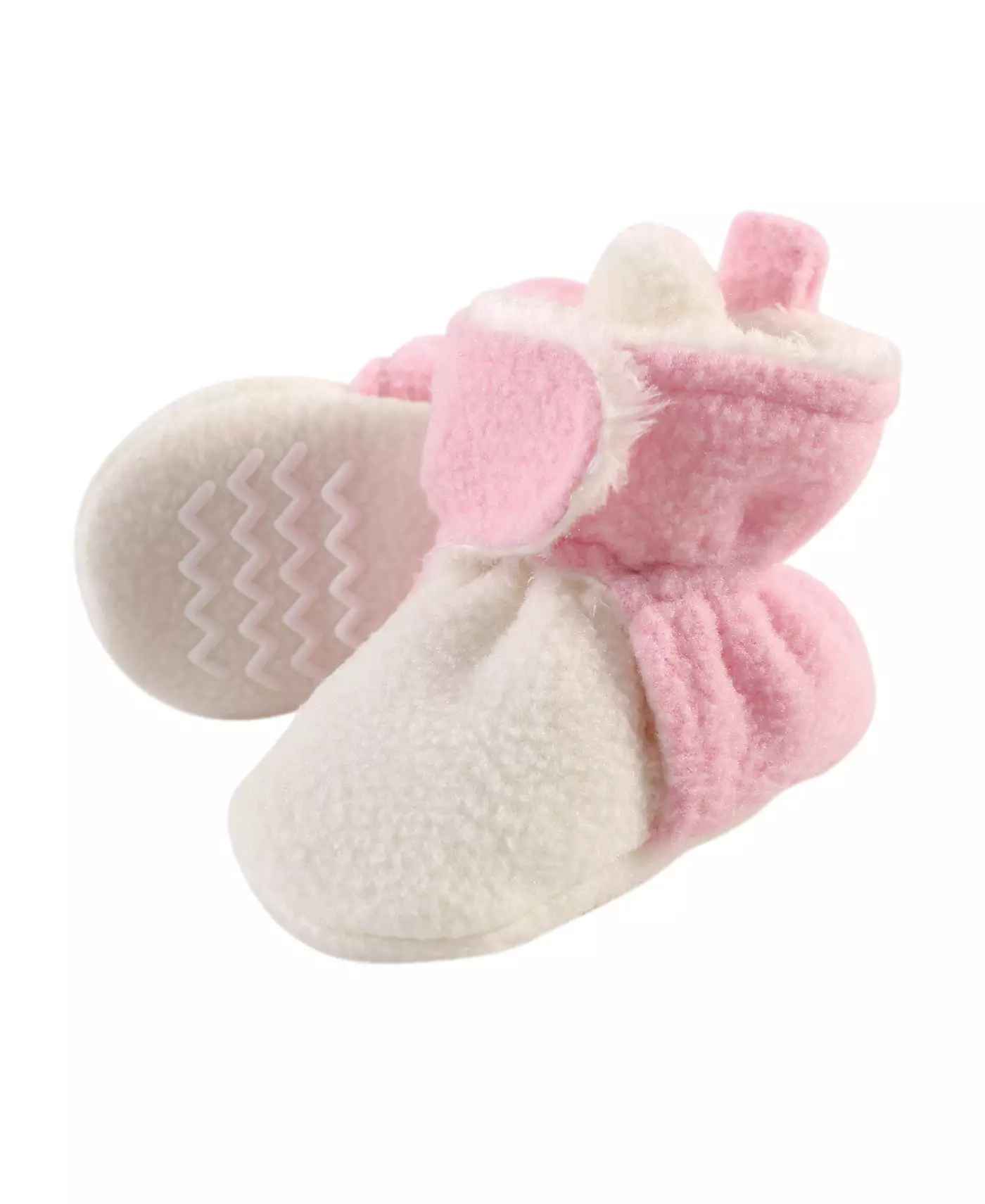 Уютные пинетки Hudson Baby для девочек из флиса и искусственной овчины