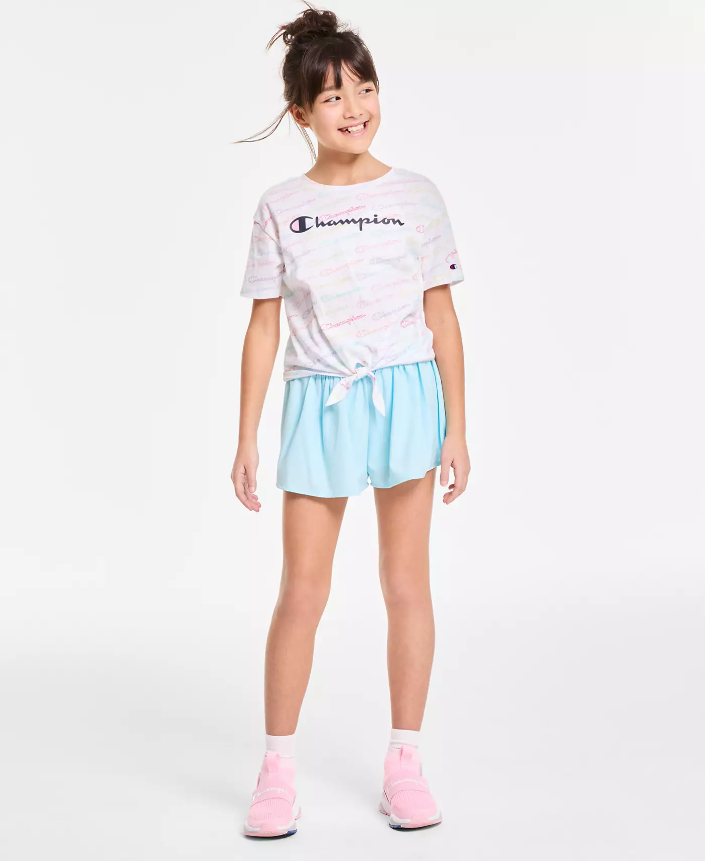 Футболка и тканые шорты Champion Big Girls Meet and Greet