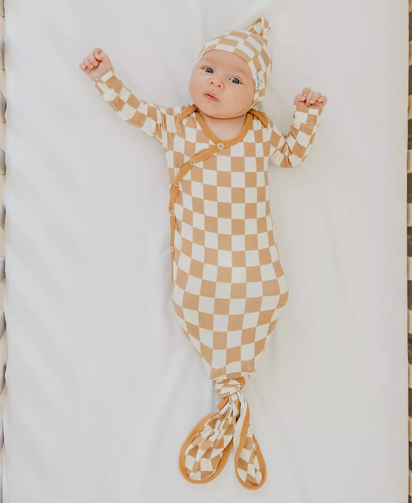 Вязаное одеяло Copper Pearl Baby Rad с принтом, шапка-узел, многоцелевой чехол и вязаное платье