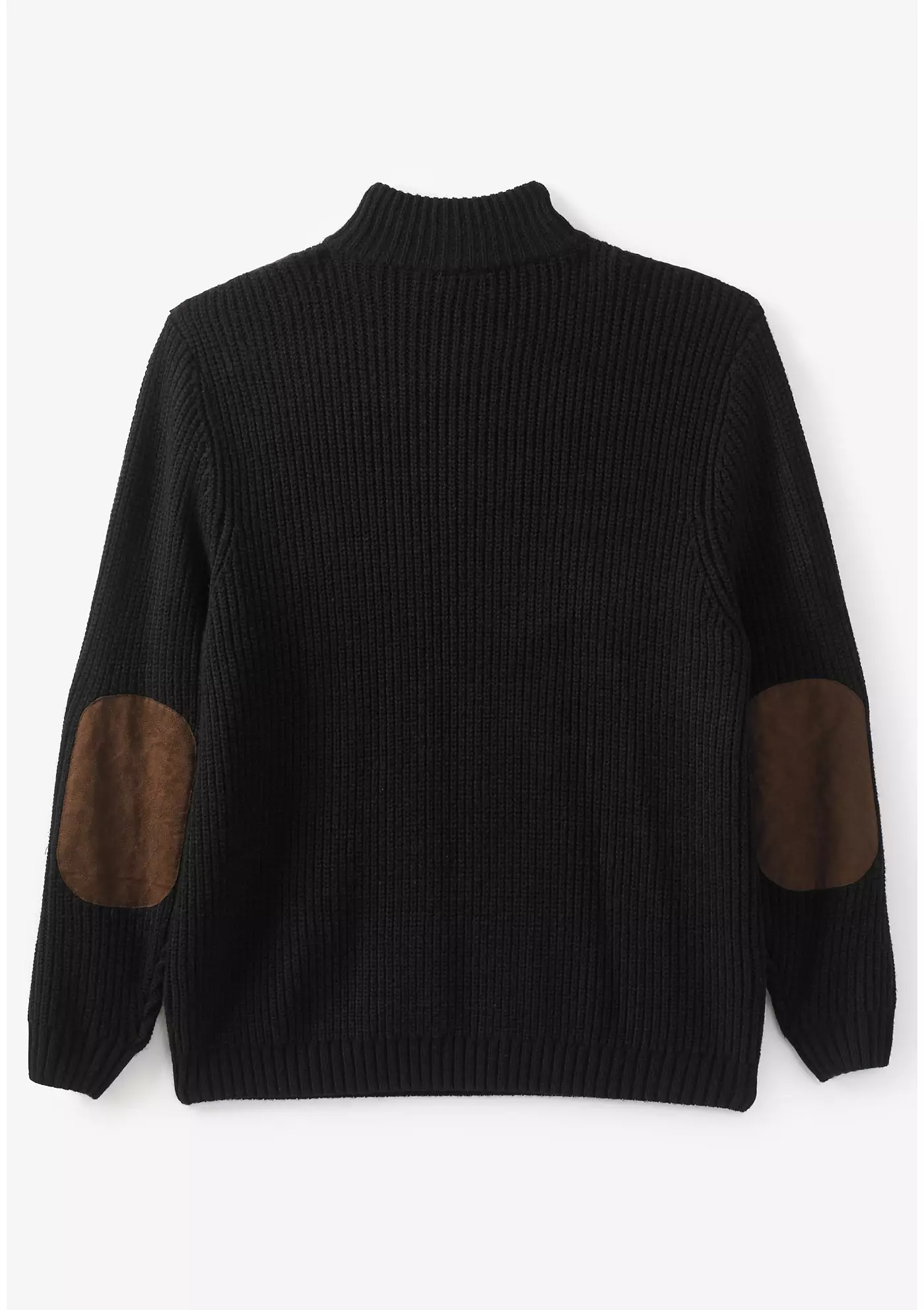 Мужской свитер Boulder Creek от KingSize Big & Tall с нашивками и воротником-стойкой