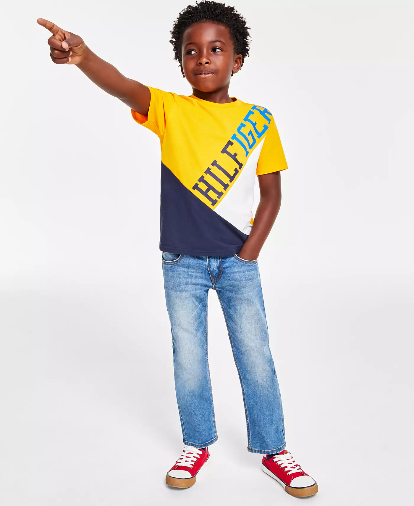 Футболка Tommy Hilfiger Boys Banner и джинсы Blue Stone