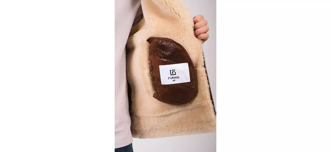 Мужская куртка Furniq UK из овчины, коричневая, создана для Macy's